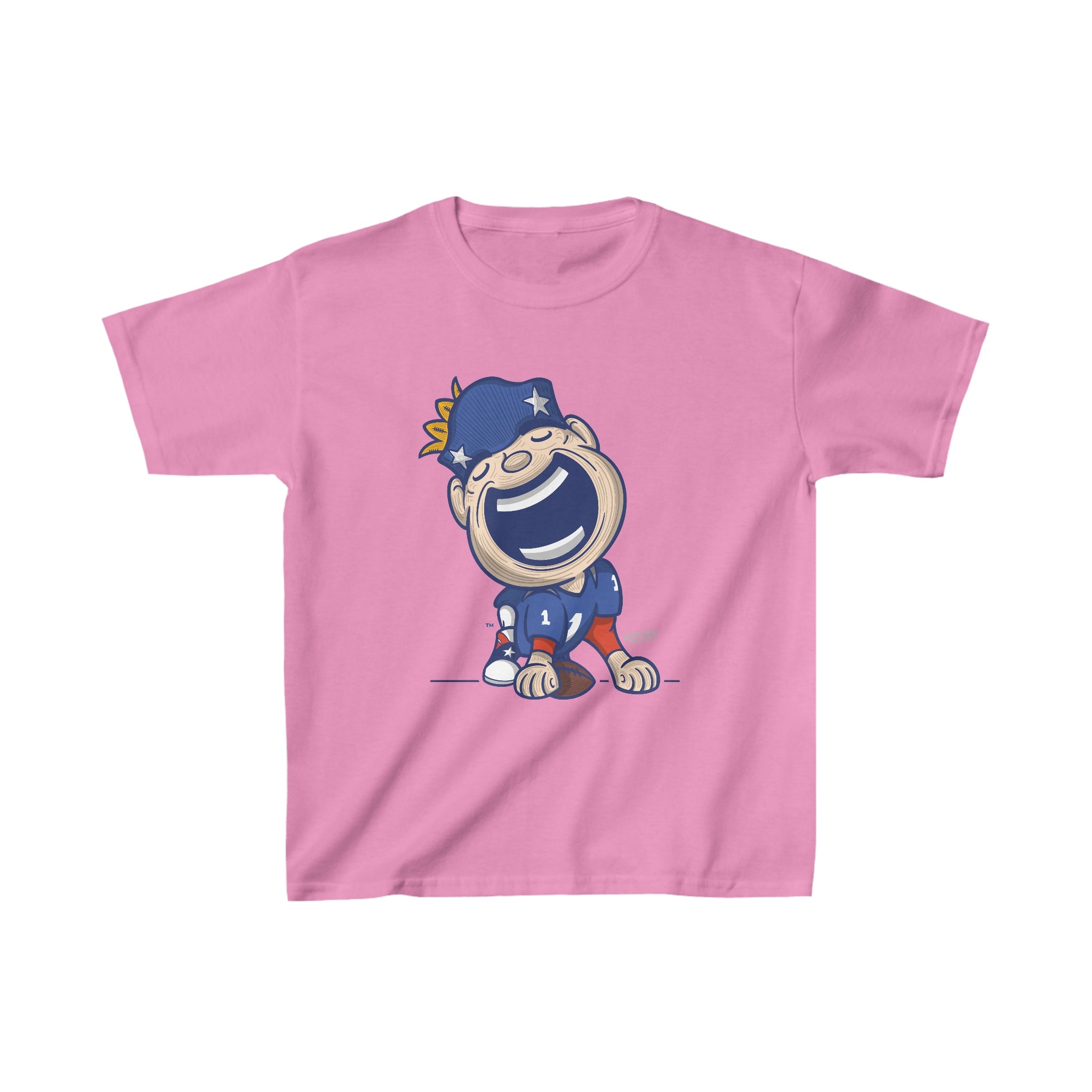 Kids Heavy Cotton™ Tee - Blue Jersey - Lil' Pat NE Football