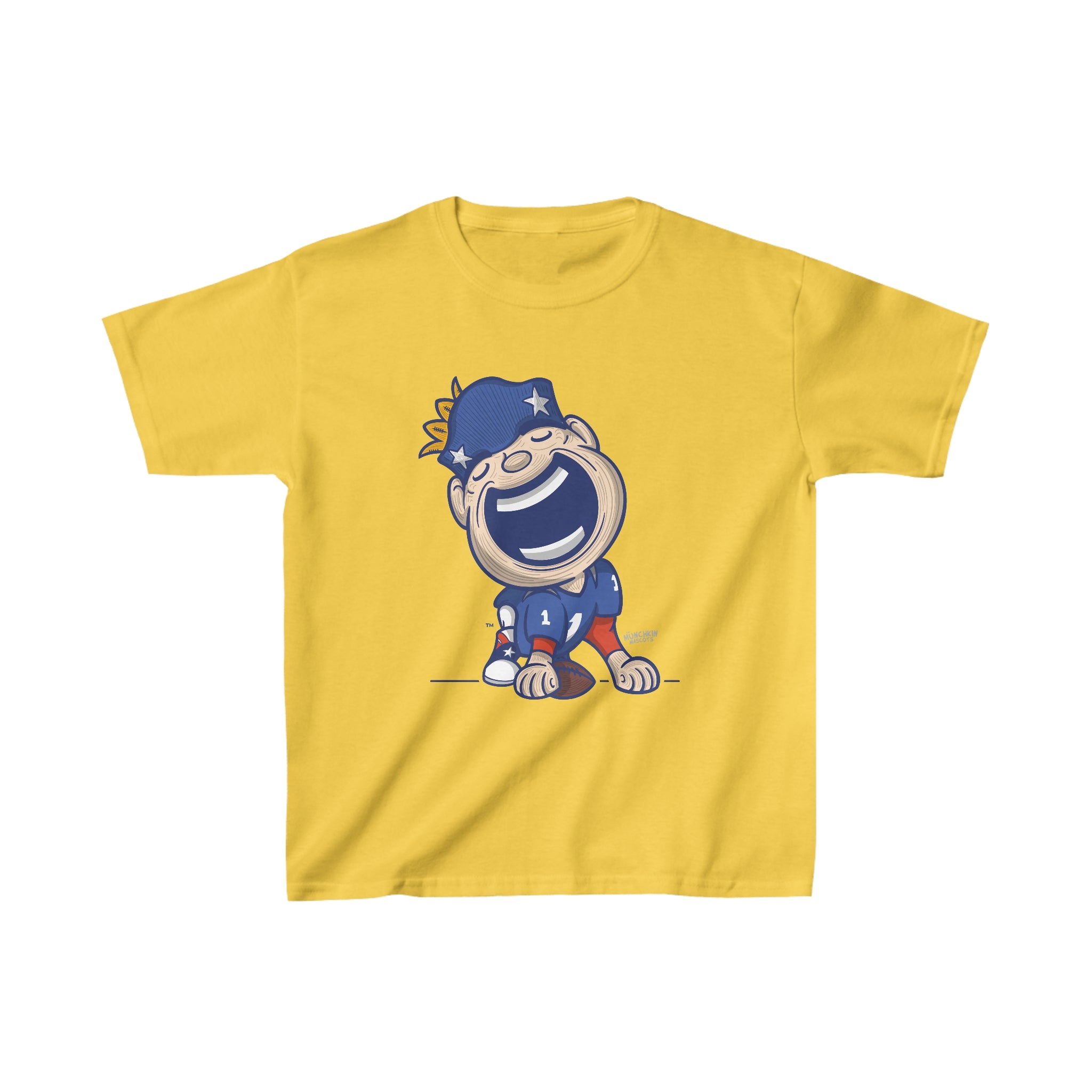 Kids Heavy Cotton™ Tee - Blue Jersey - Lil' Pat NE Football