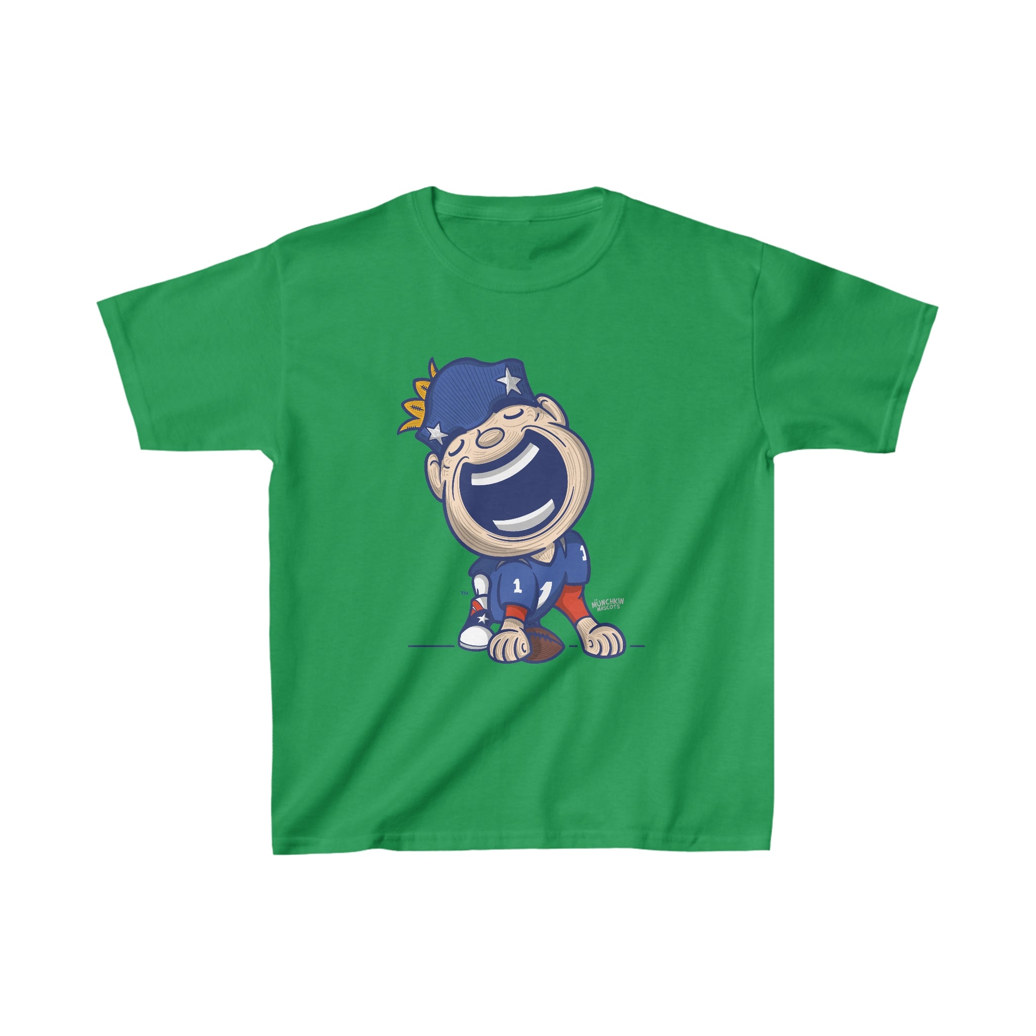 Kids Heavy Cotton™ Tee - Blue Jersey - Lil' Pat NE Football