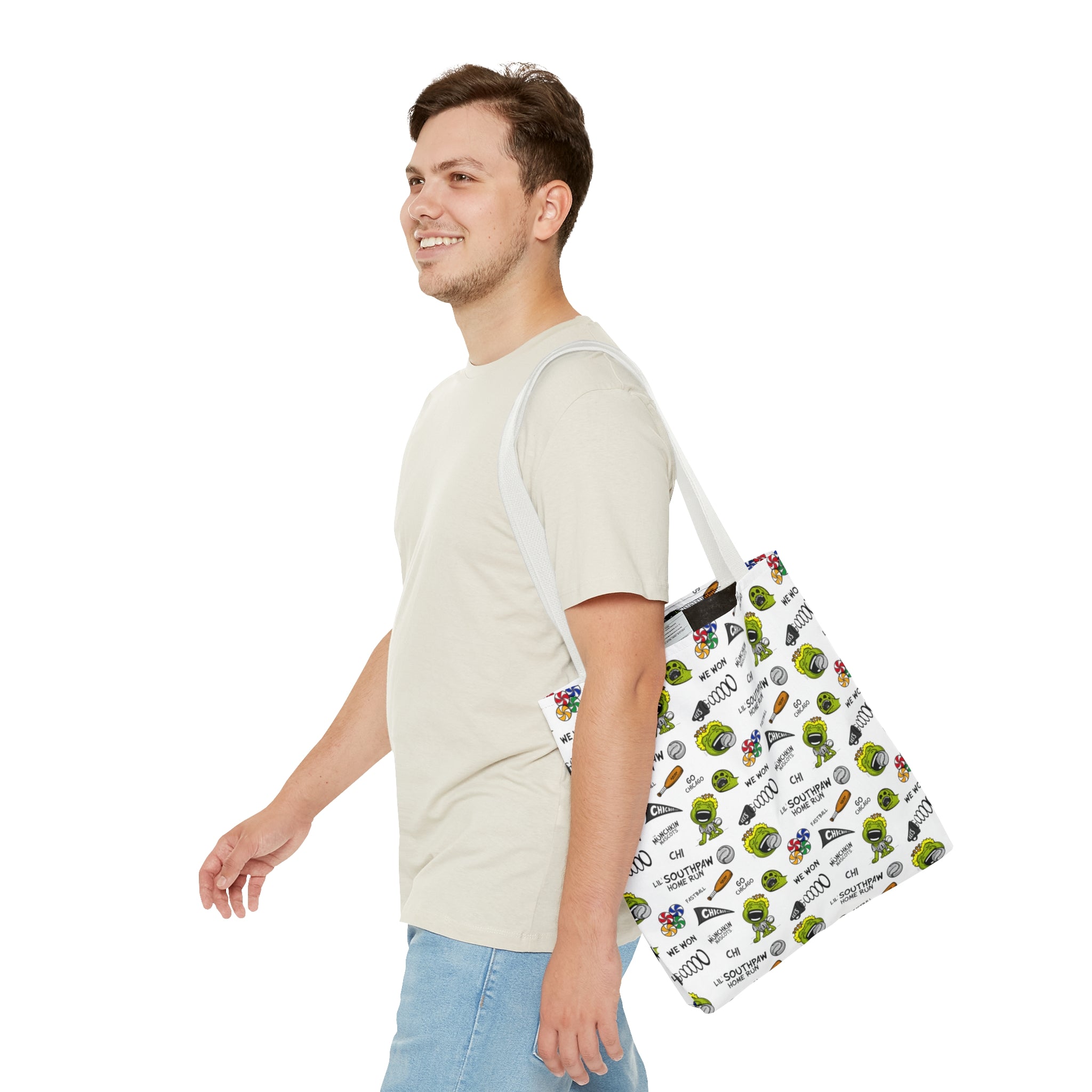 Tote Bag (AOP) - Pattern - Lil' Southpaw CHI Baseball