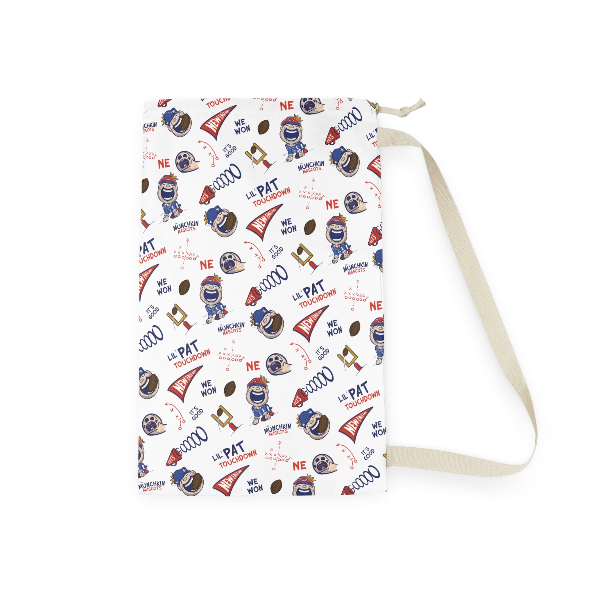 Laundry Bag - Pattern - Lil' Pat NE Football