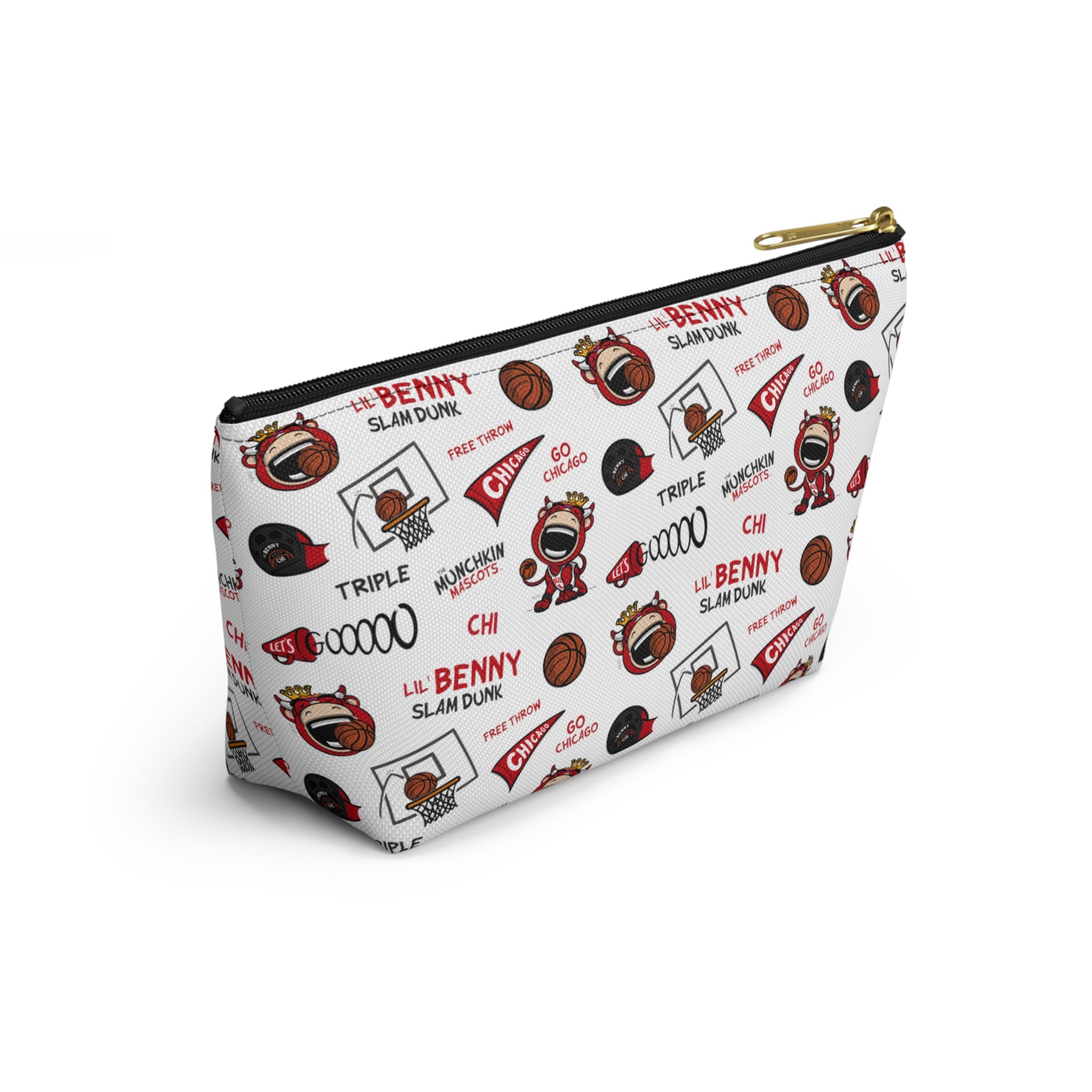 Accessory Pouch w T-bottom - Pattern - Lil' Benny CHI Basketball