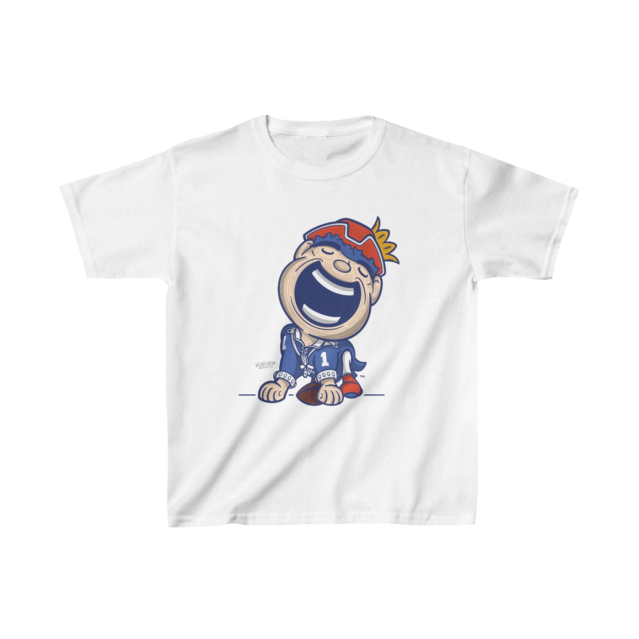 Kids Heavy Cotton™ Tee - Patriot Jersey - Lil' Pat NE Football