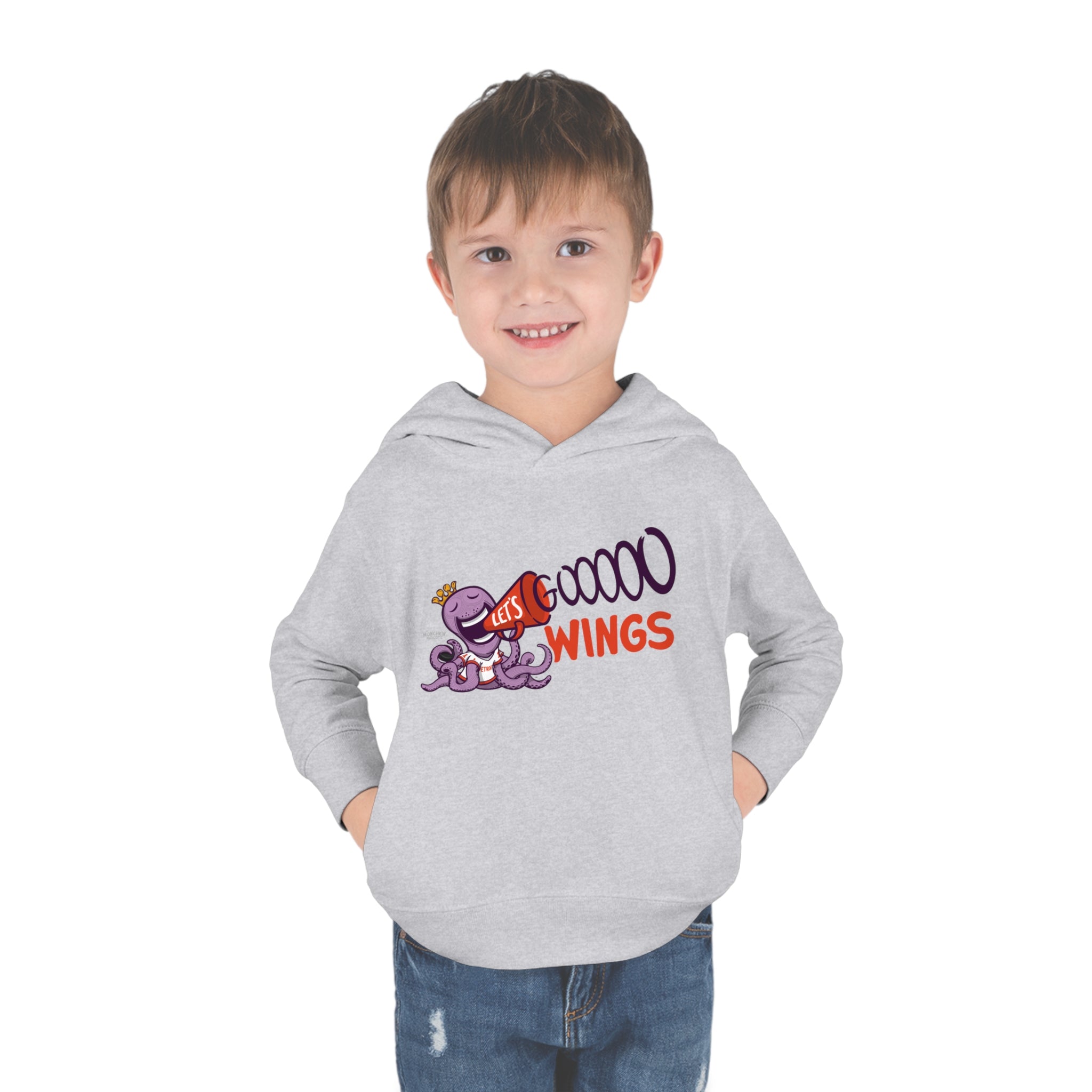 Toddler Pullover Fleece Hoodie - Let's Go - Lil' Stanley DET Hockey