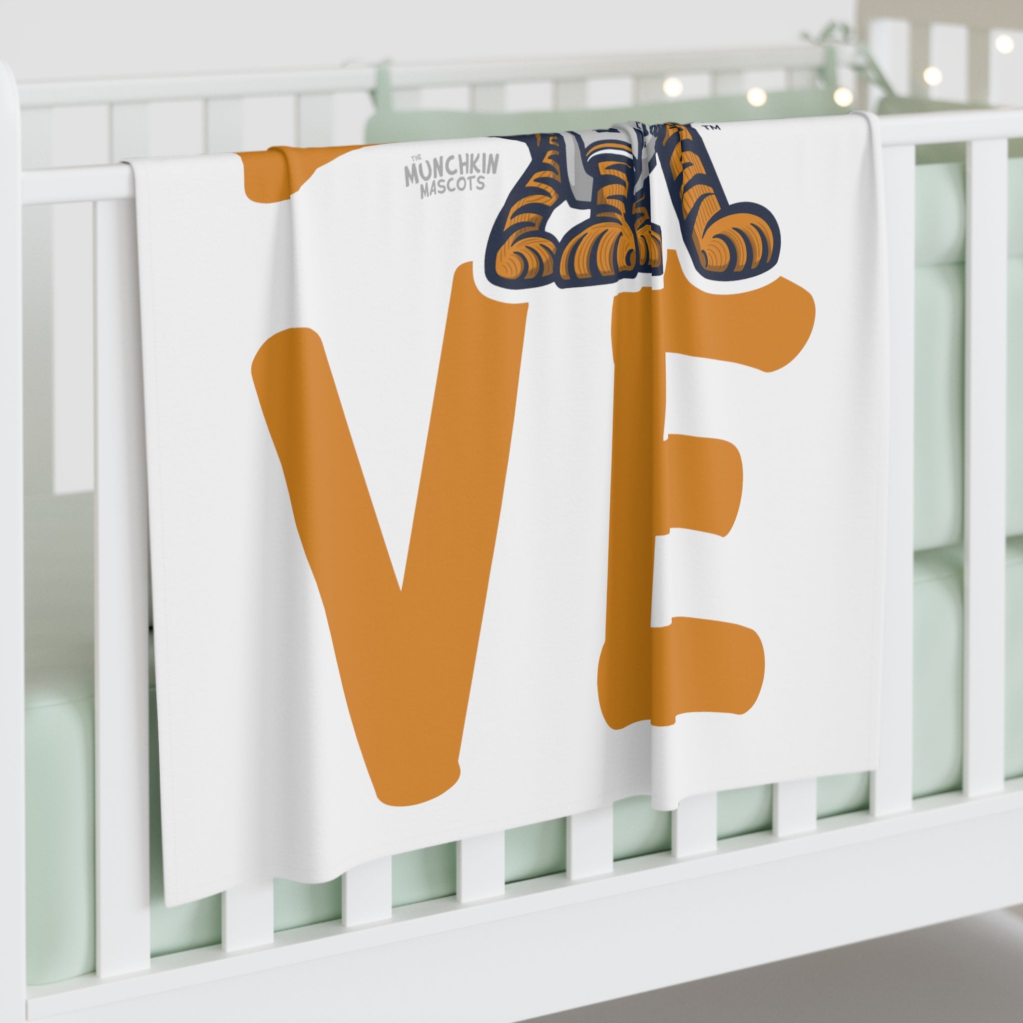 Baby Swaddle Blanket - LOVE - Lil' Paws DET Baseball