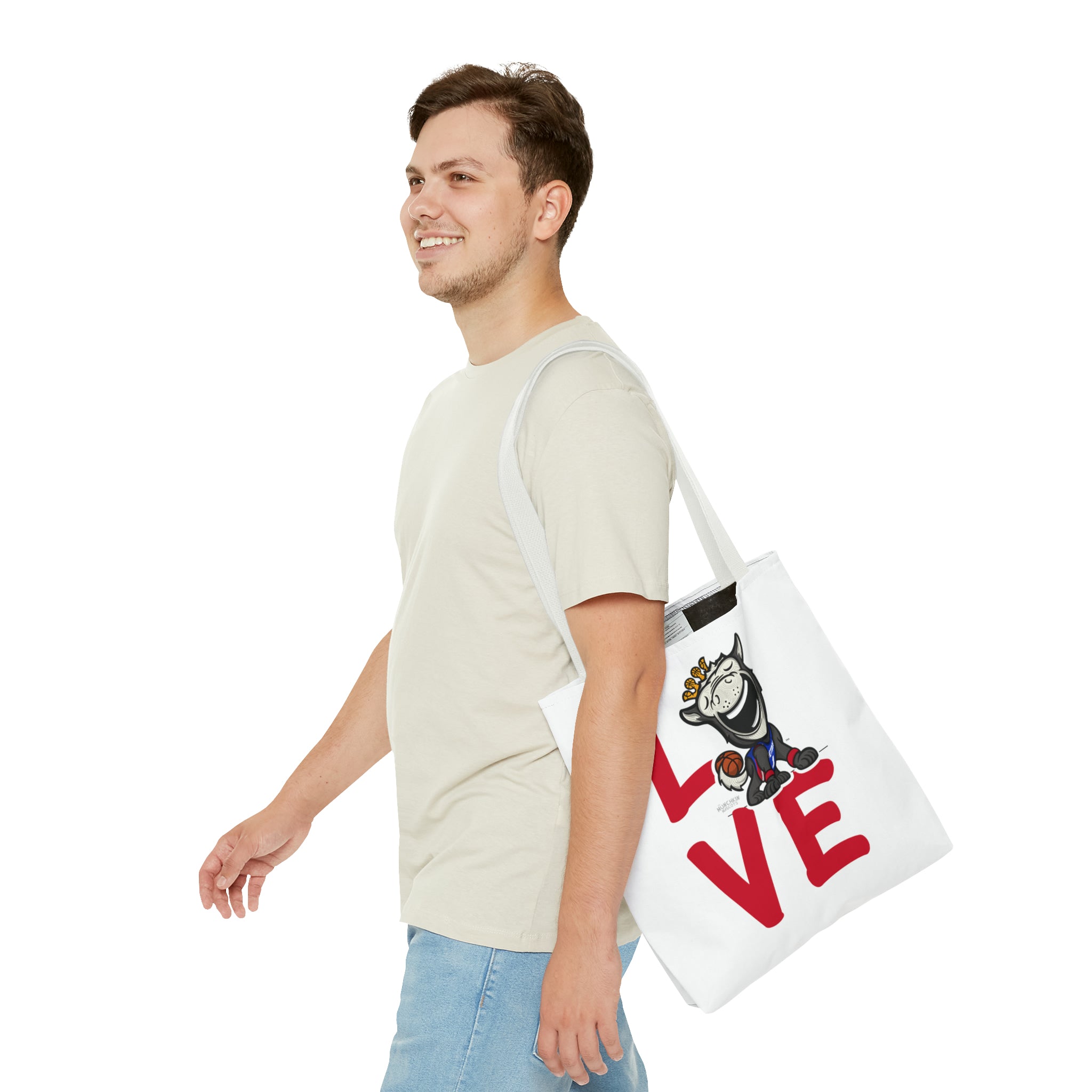 Tote Bag (AOP) - LOVE + Lets Go - Lil' Hooper DET Basketball