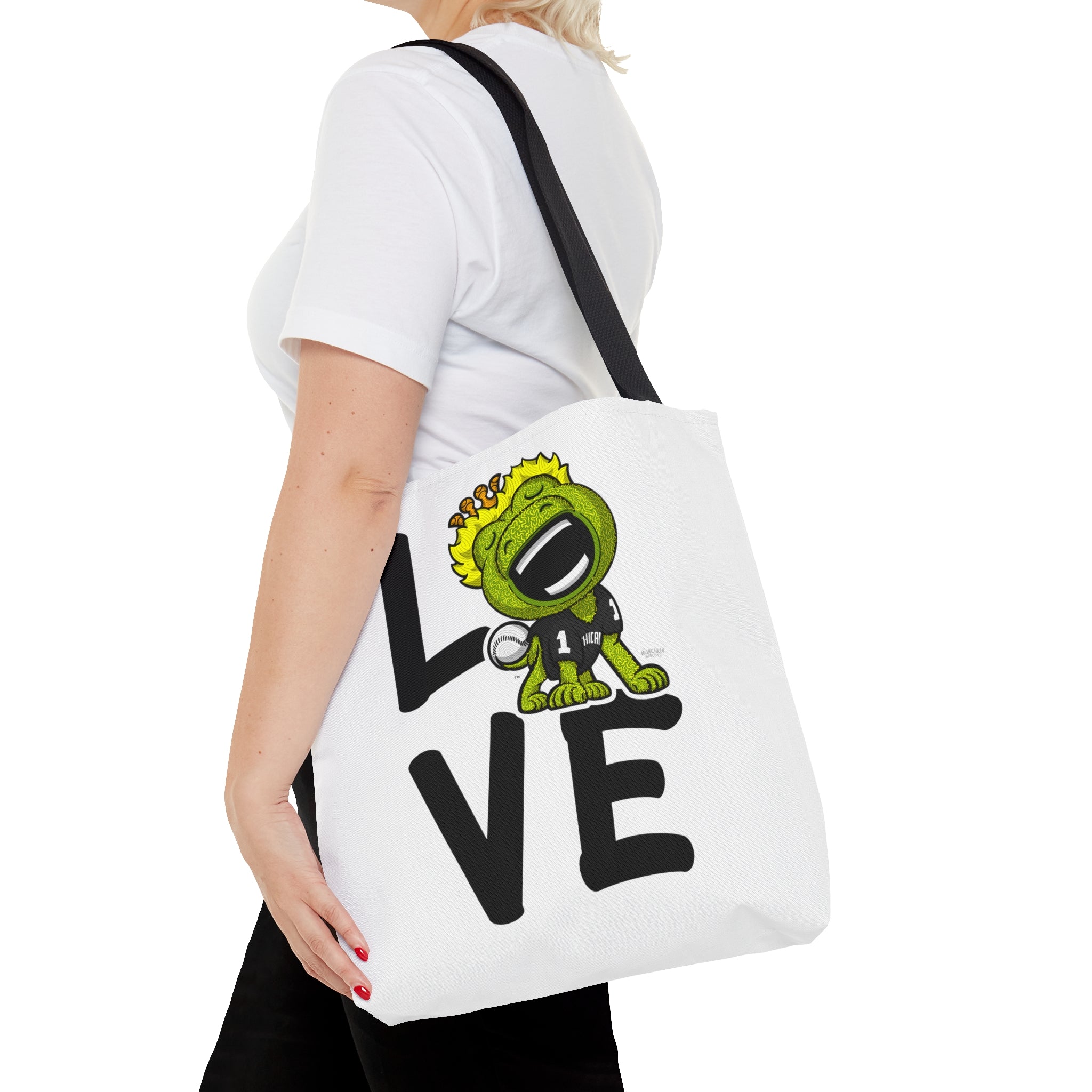 Tote Bag (AOP) - LOVE + Lets Go - Lil' Southpaw CHI Baseball