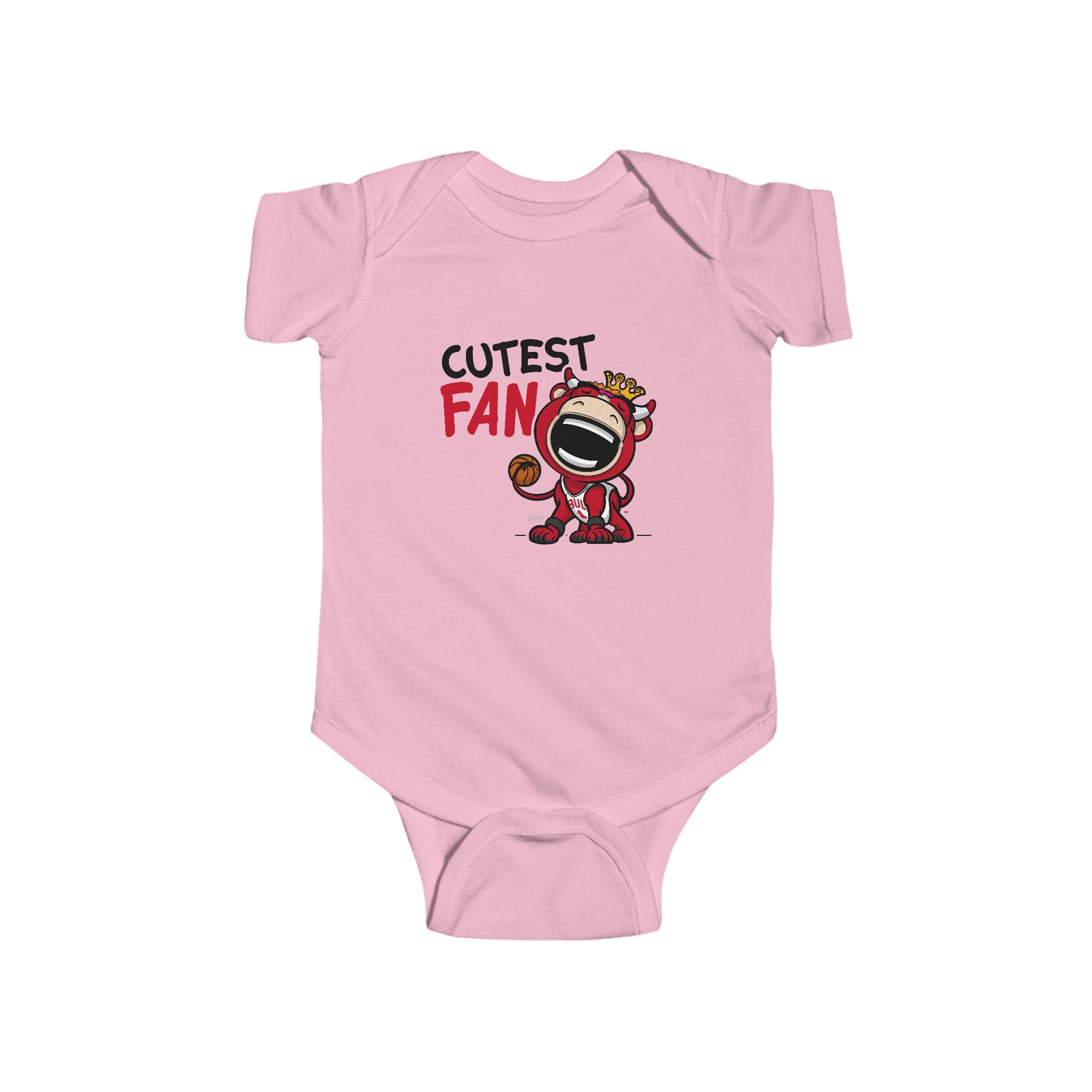 Chicago Basketball Newborn & Infant Lil' Benny 'Cutest Fan' Jersey Bodysuit | Hand-Drawn Art | Gifts for Newborns