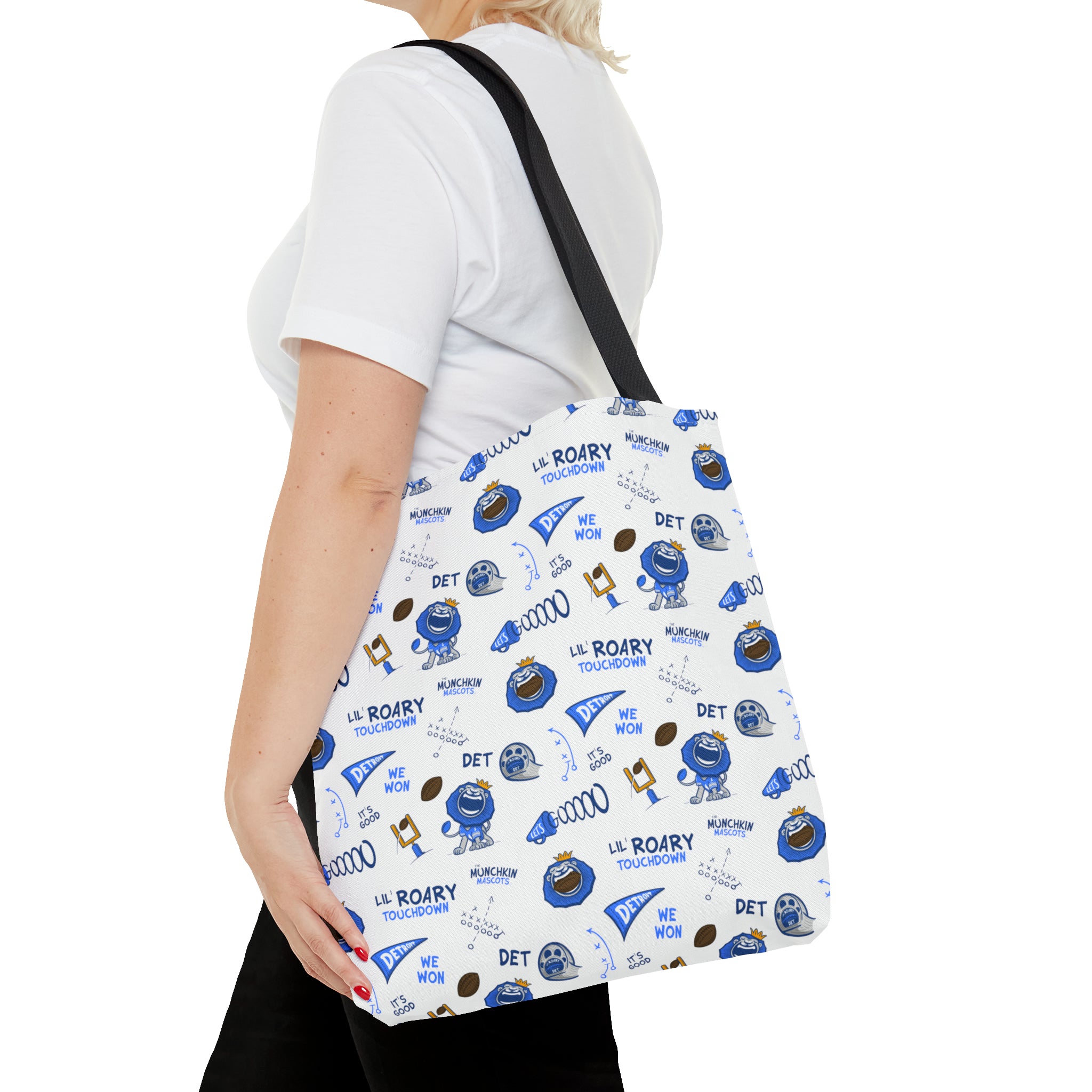 Tote Bag (AOP) - Pattern - Lil' Roary DET Football