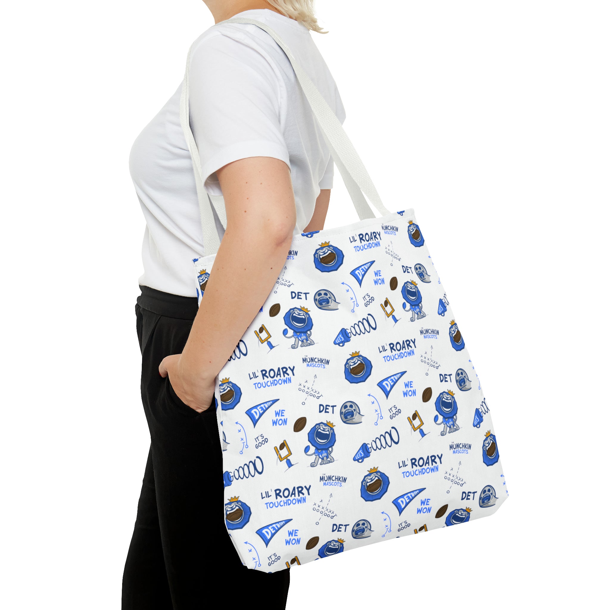 Tote Bag (AOP) - Pattern - Lil' Roary DET Football