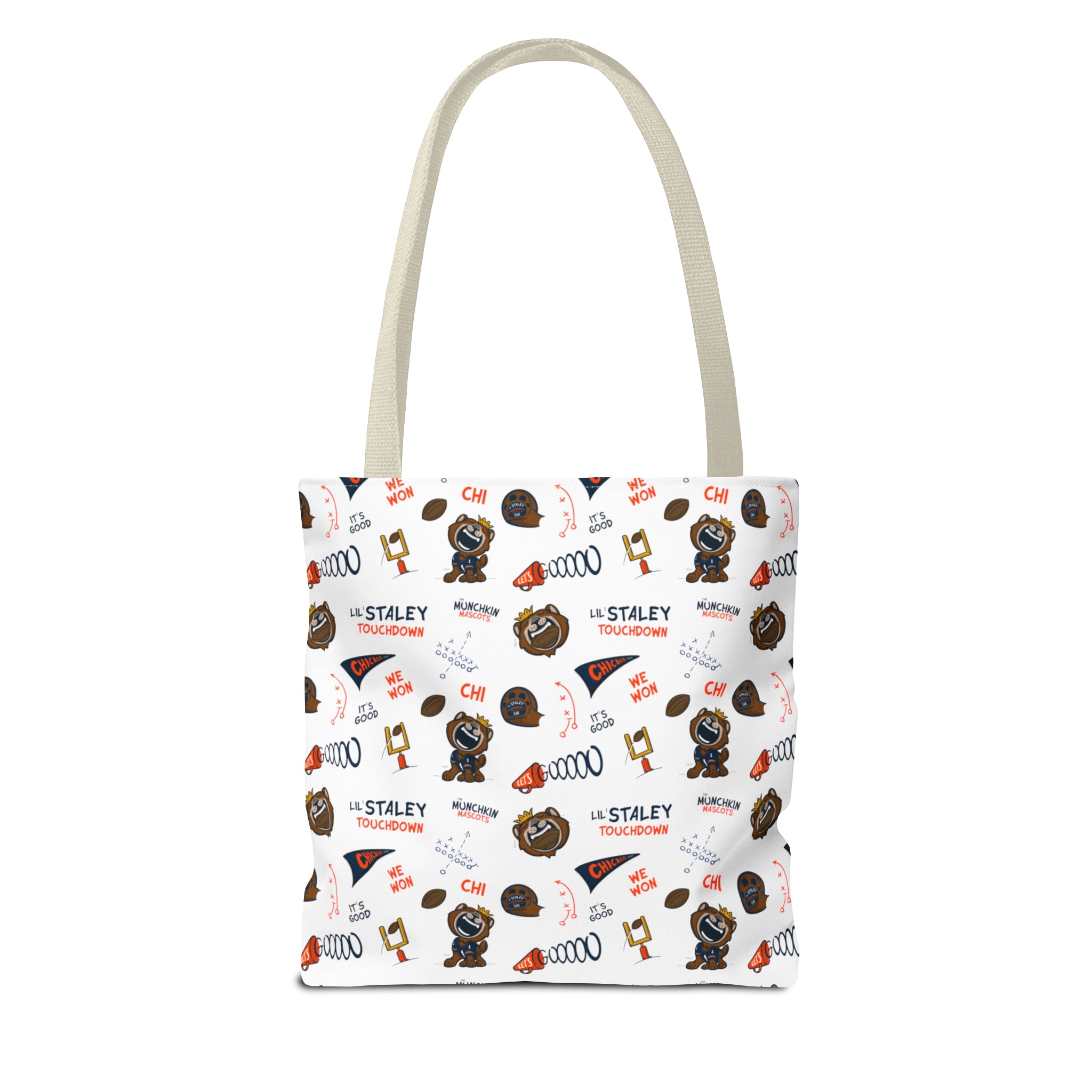 Tote Bag (AOP) - Pattern - Lil' Staley CHI Football