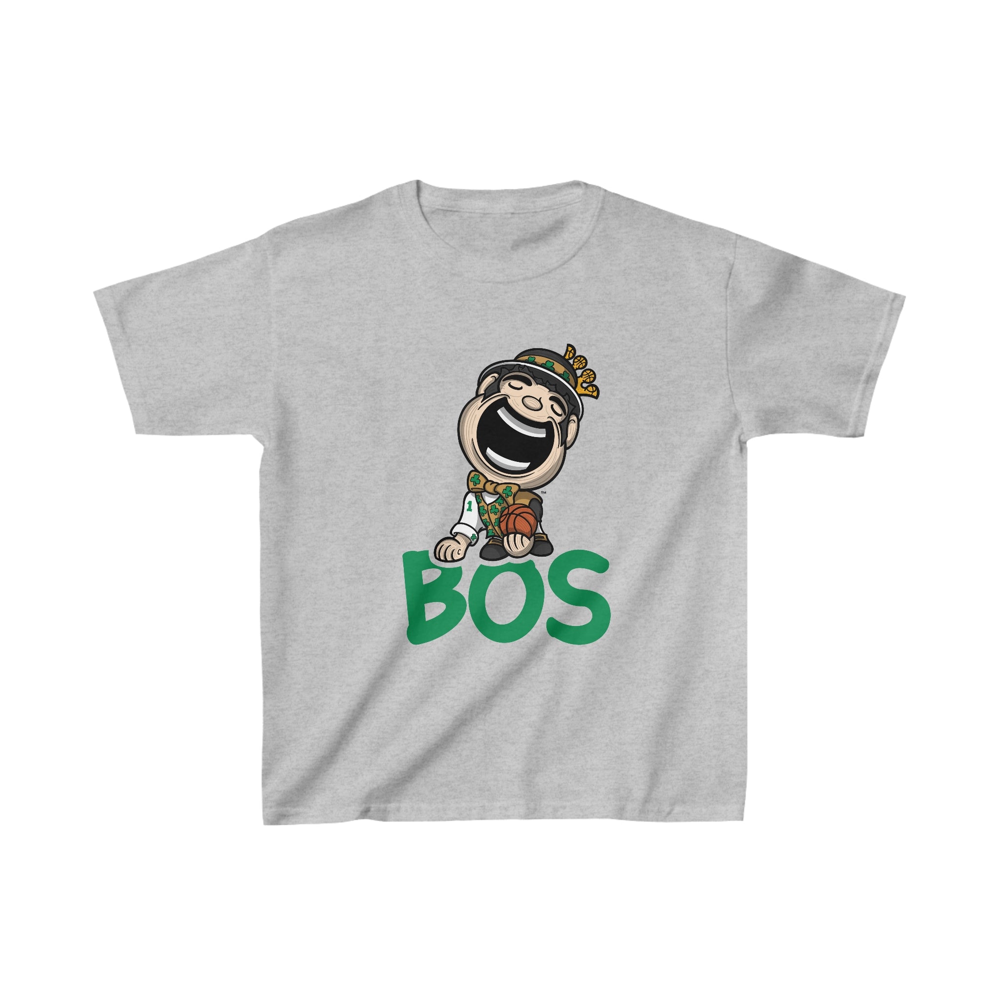 Kids Heavy Cotton™ Tee - BOS - Lil' Lucky BOS Basketball