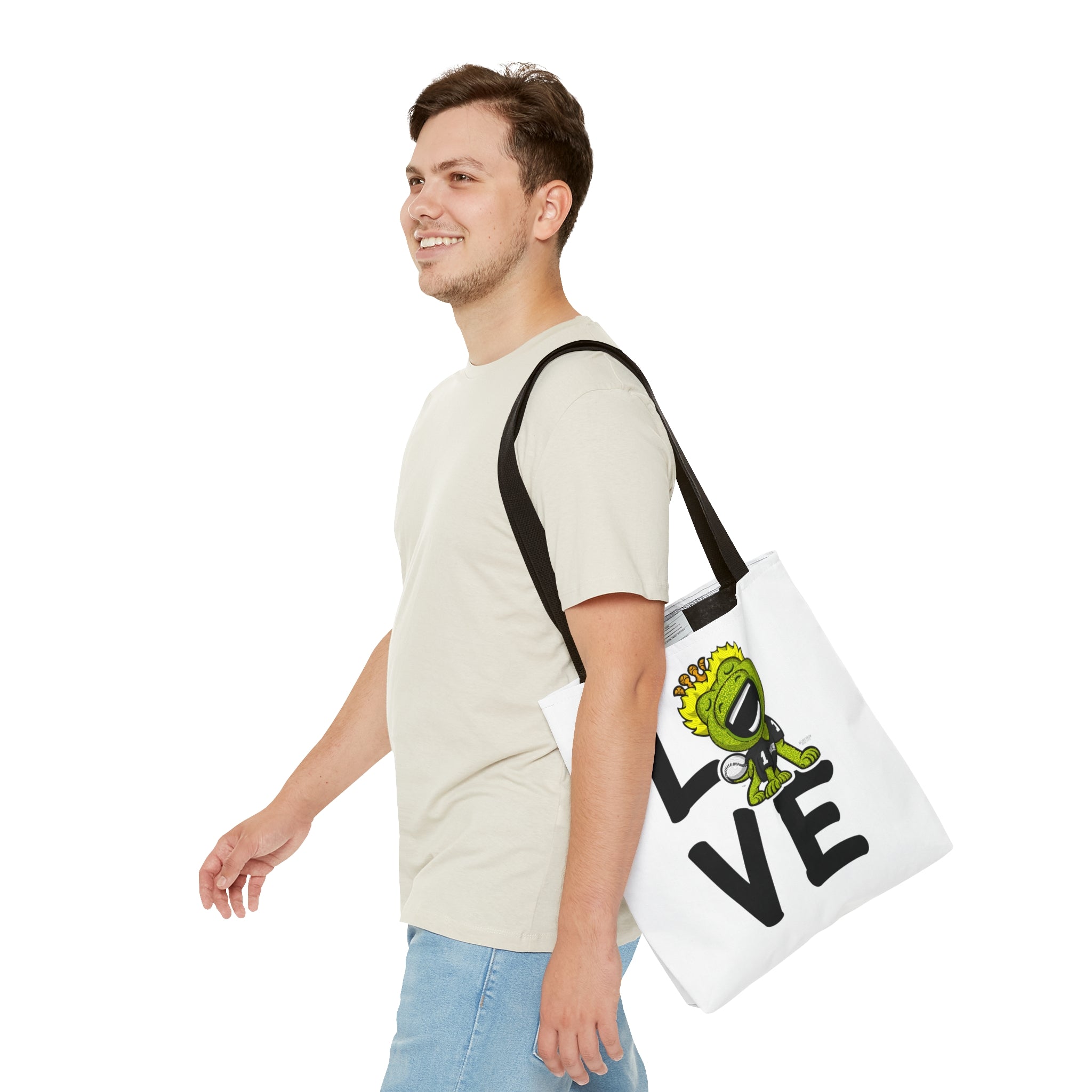 Tote Bag (AOP) - LOVE + Lets Go - Lil' Southpaw CHI Baseball