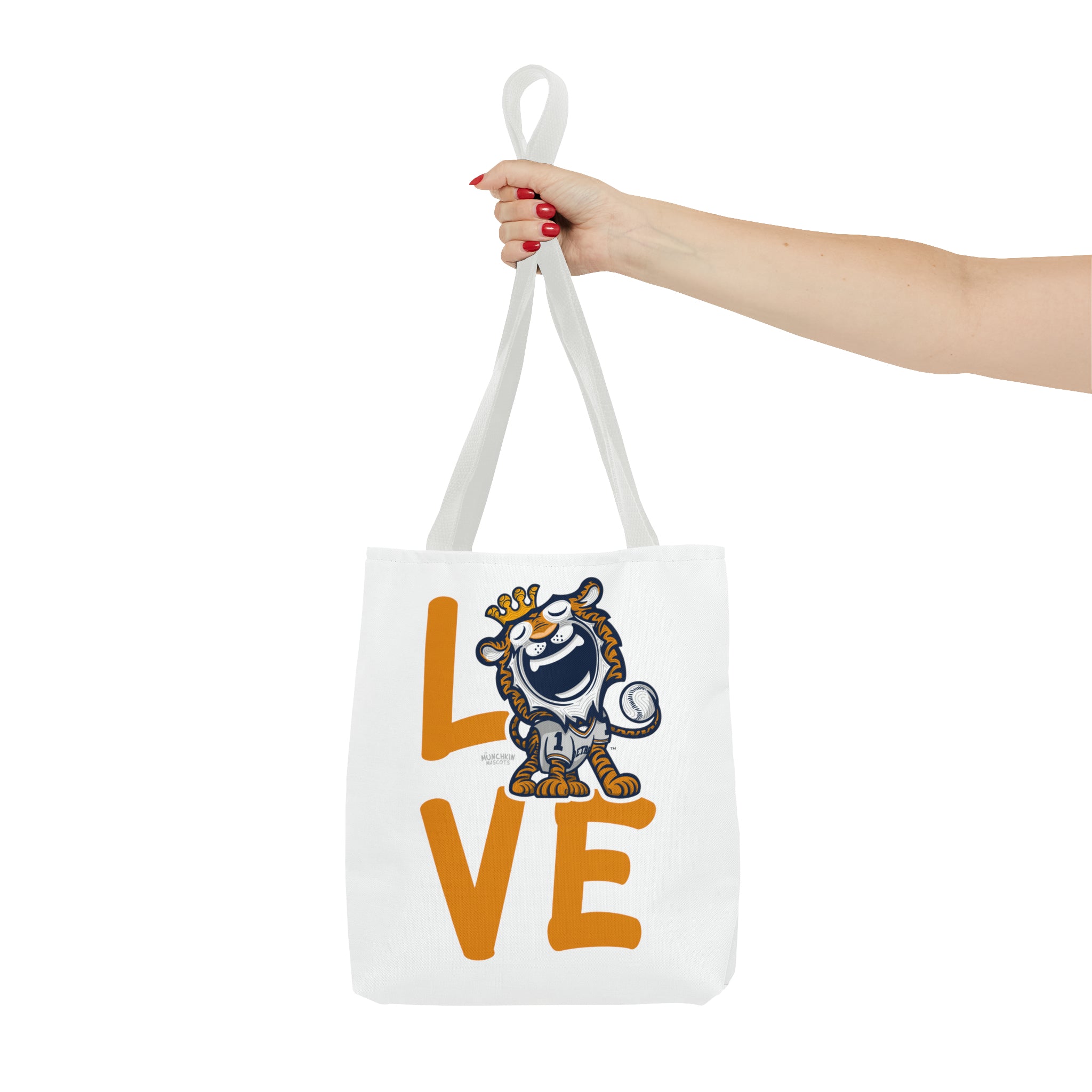 Tote Bag (AOP) - LOVE + Lets Go - Lil' Paws DET Baseball