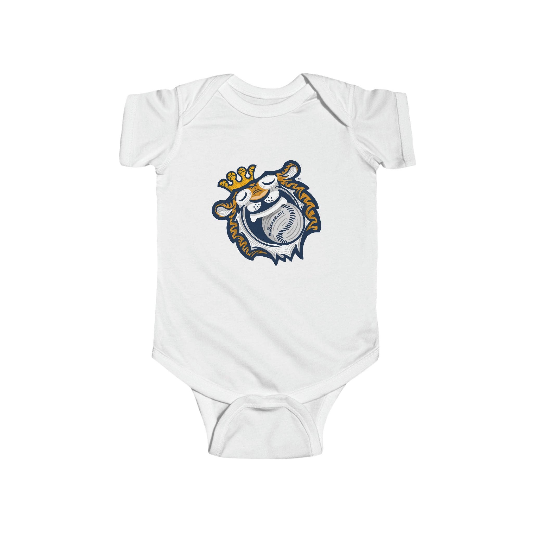 Infant Fine Jersey Bodysuit - Gameball Bite - Lil' Paws DET Baseball