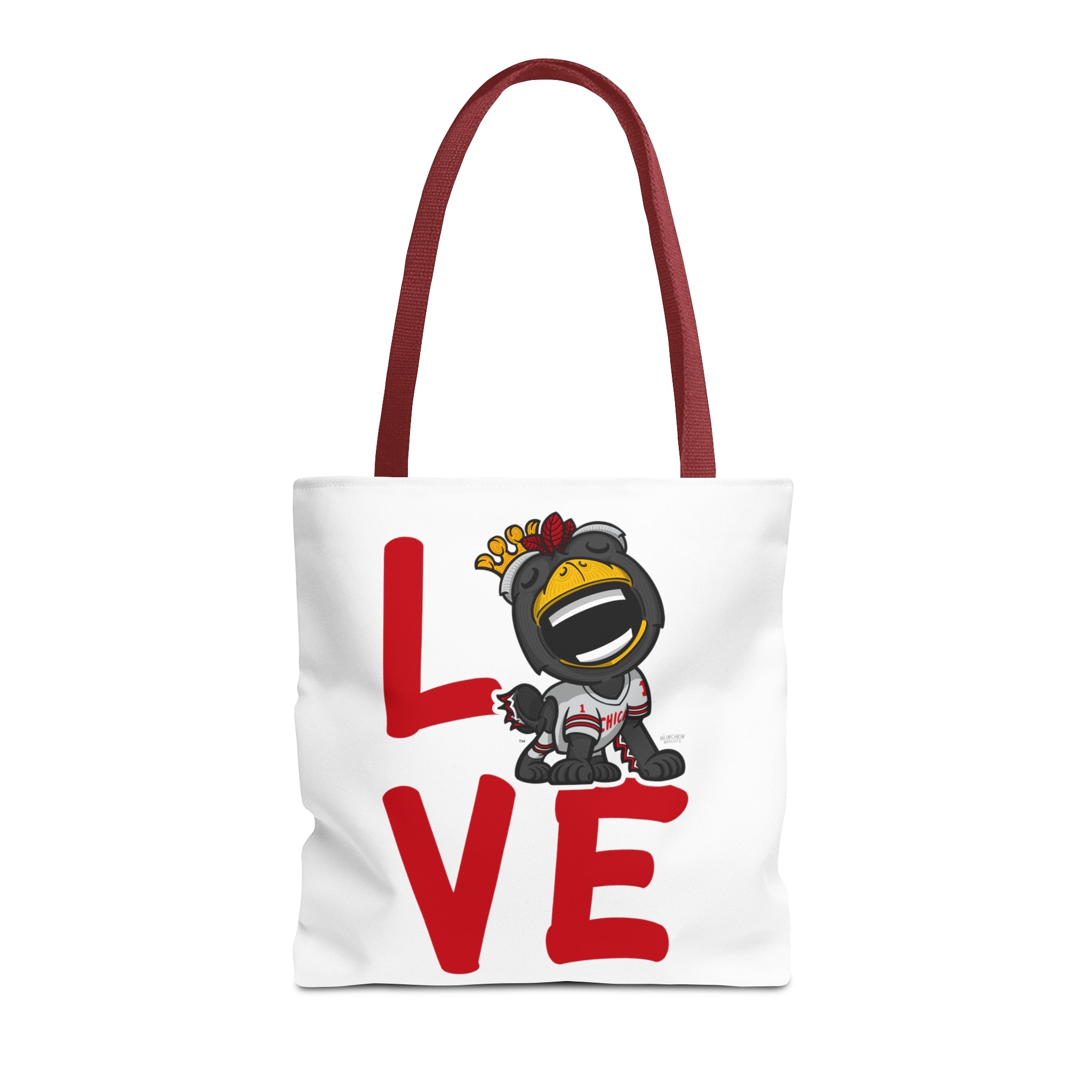 Tote Bag (AOP) - LOVE + Lets Go - Lil' Tommy CHI Hockey