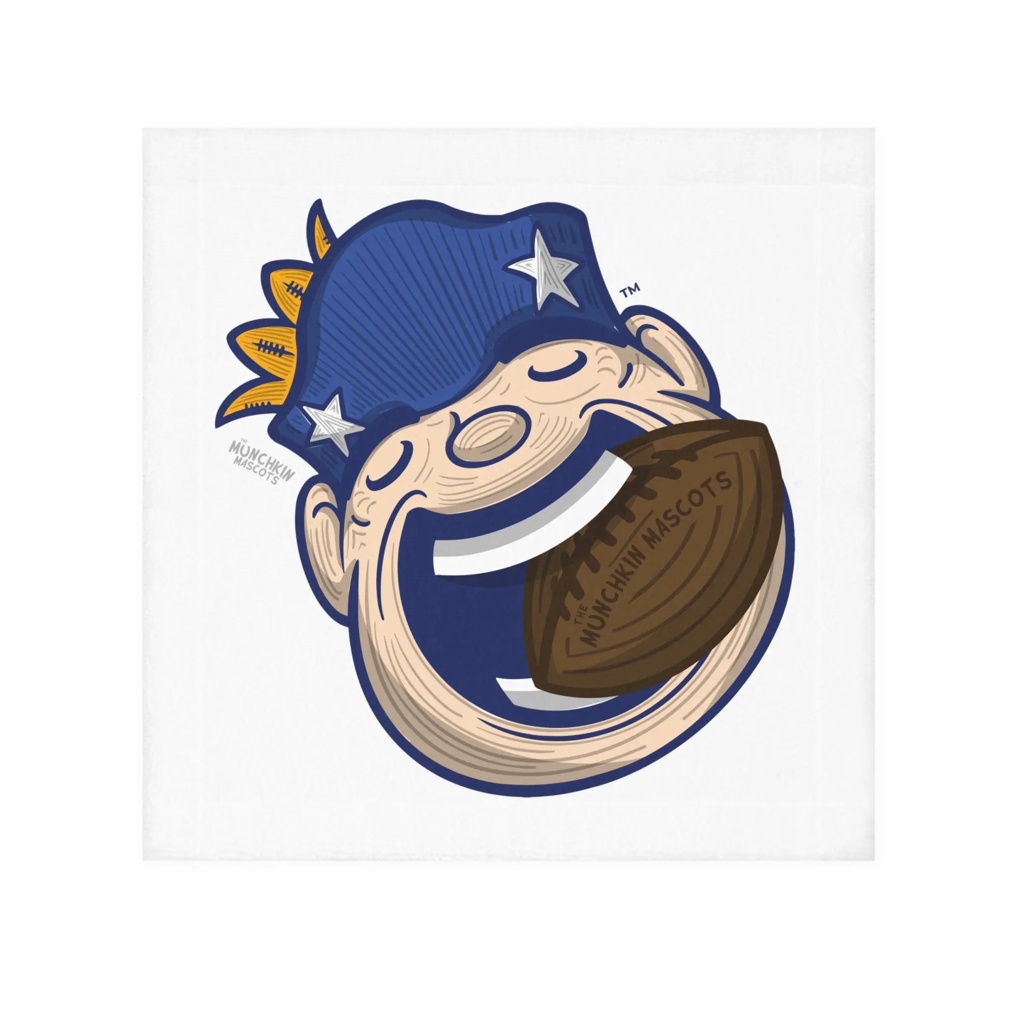 Face Towel - Mascot - Lil' Pat NE Football Printify