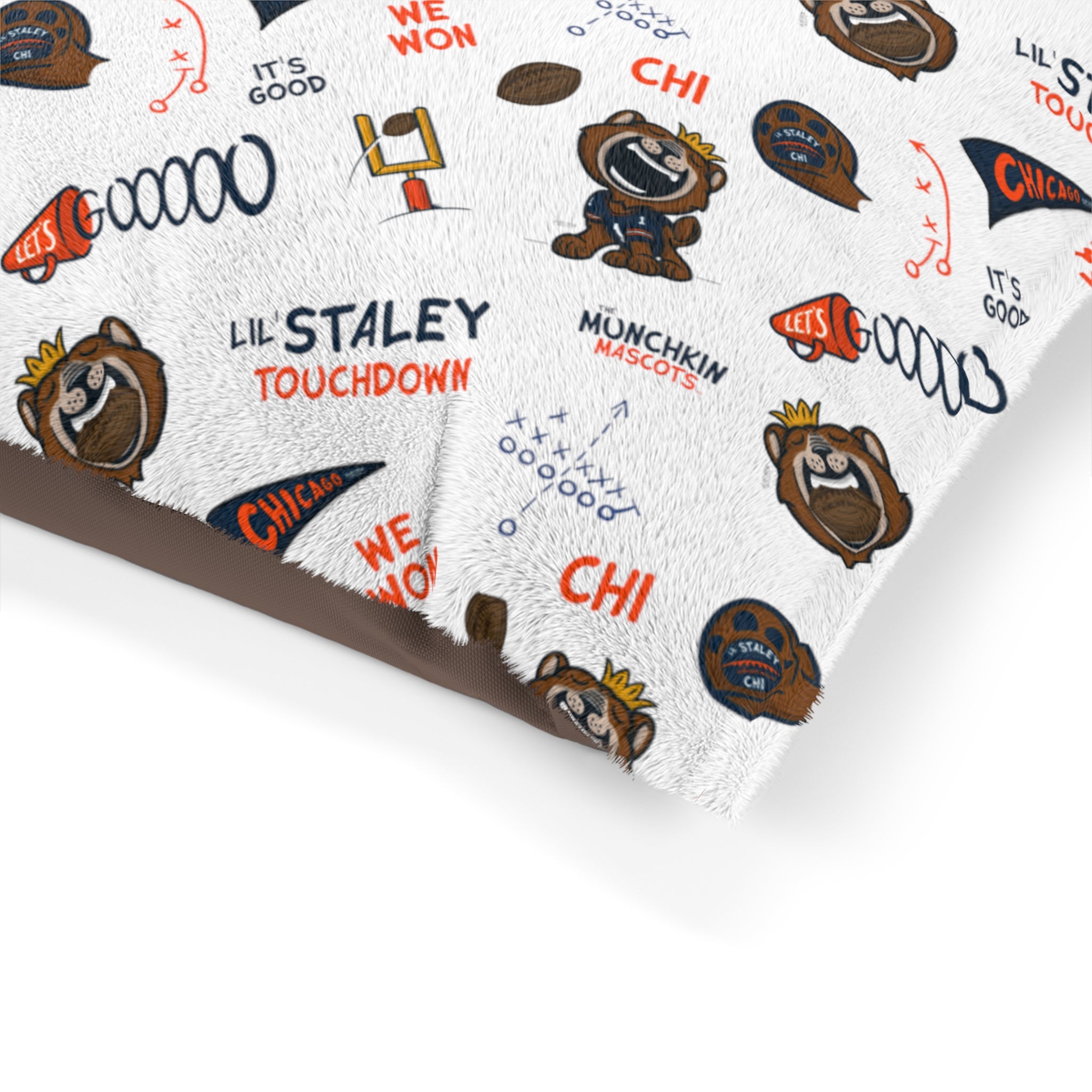 Pet Bed - Lets Go + Pattern - Lil' Staley CHI Football