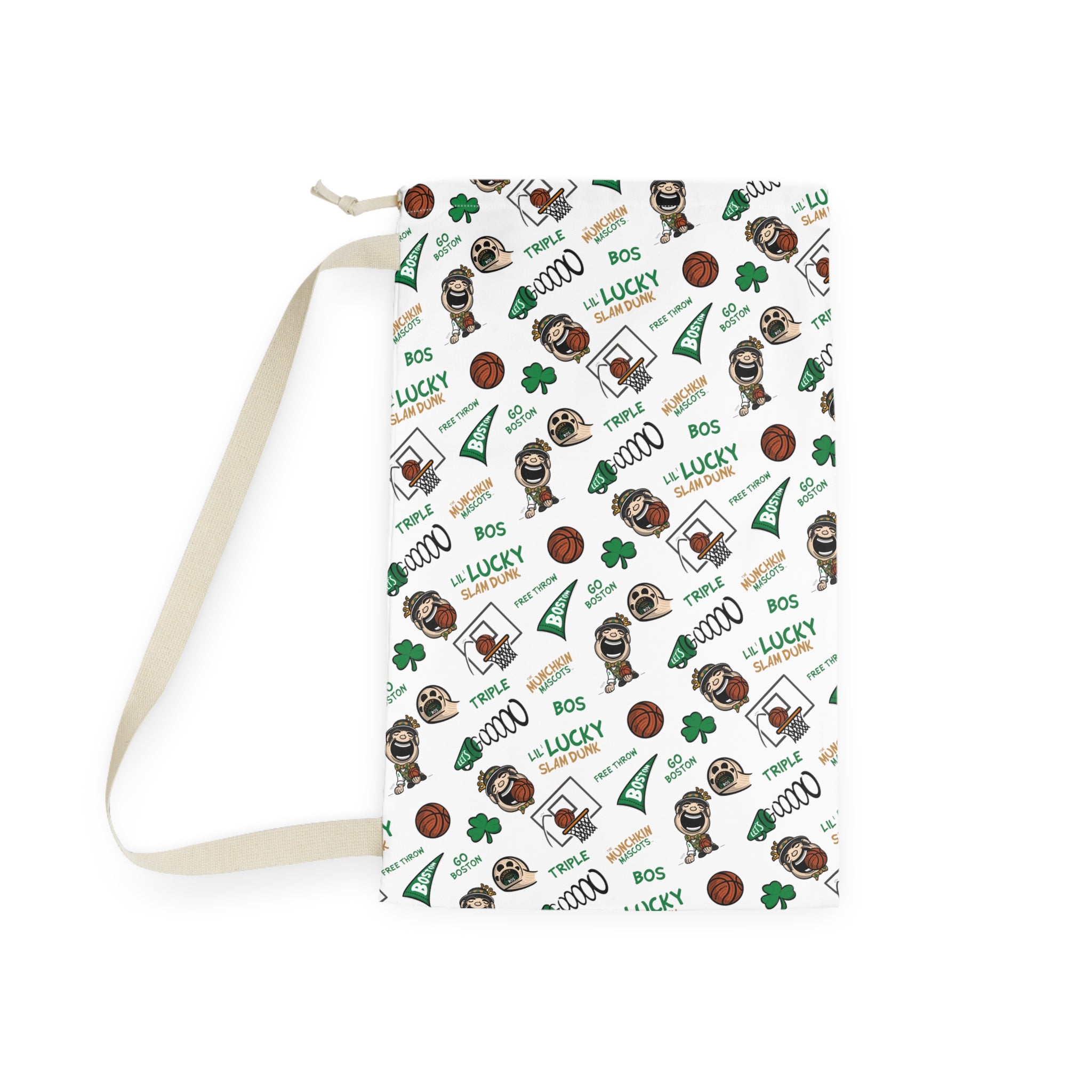 Laundry Bag - Pattern - Lil' Lucky BOS Basketball