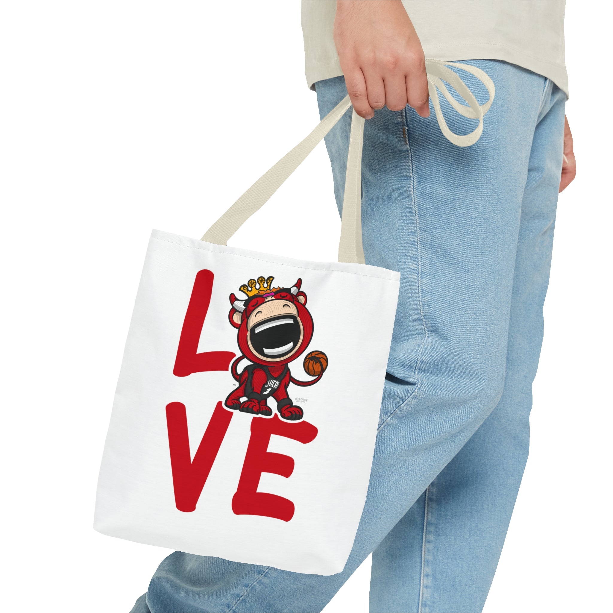 Tote Bag (AOP) - LOVE + Lets Go - Lil' Benny CHI Basketball