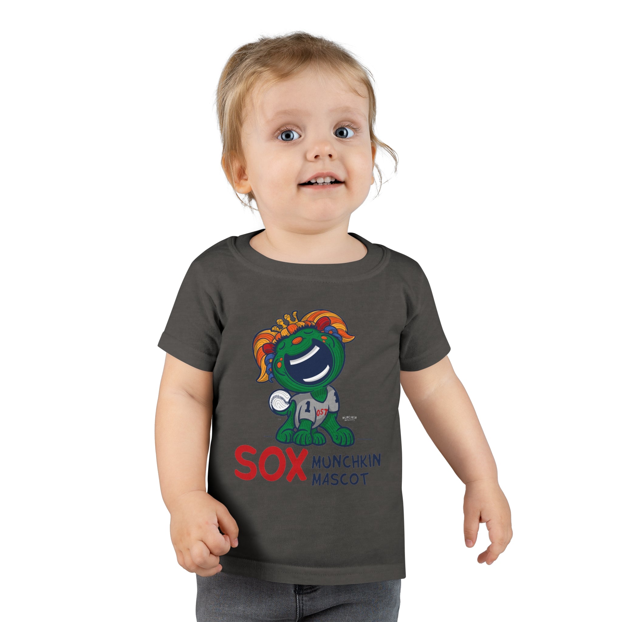 Toddler T-shirt - Munchkin Mascot - Lil' Miss Tessie BOS Baseball