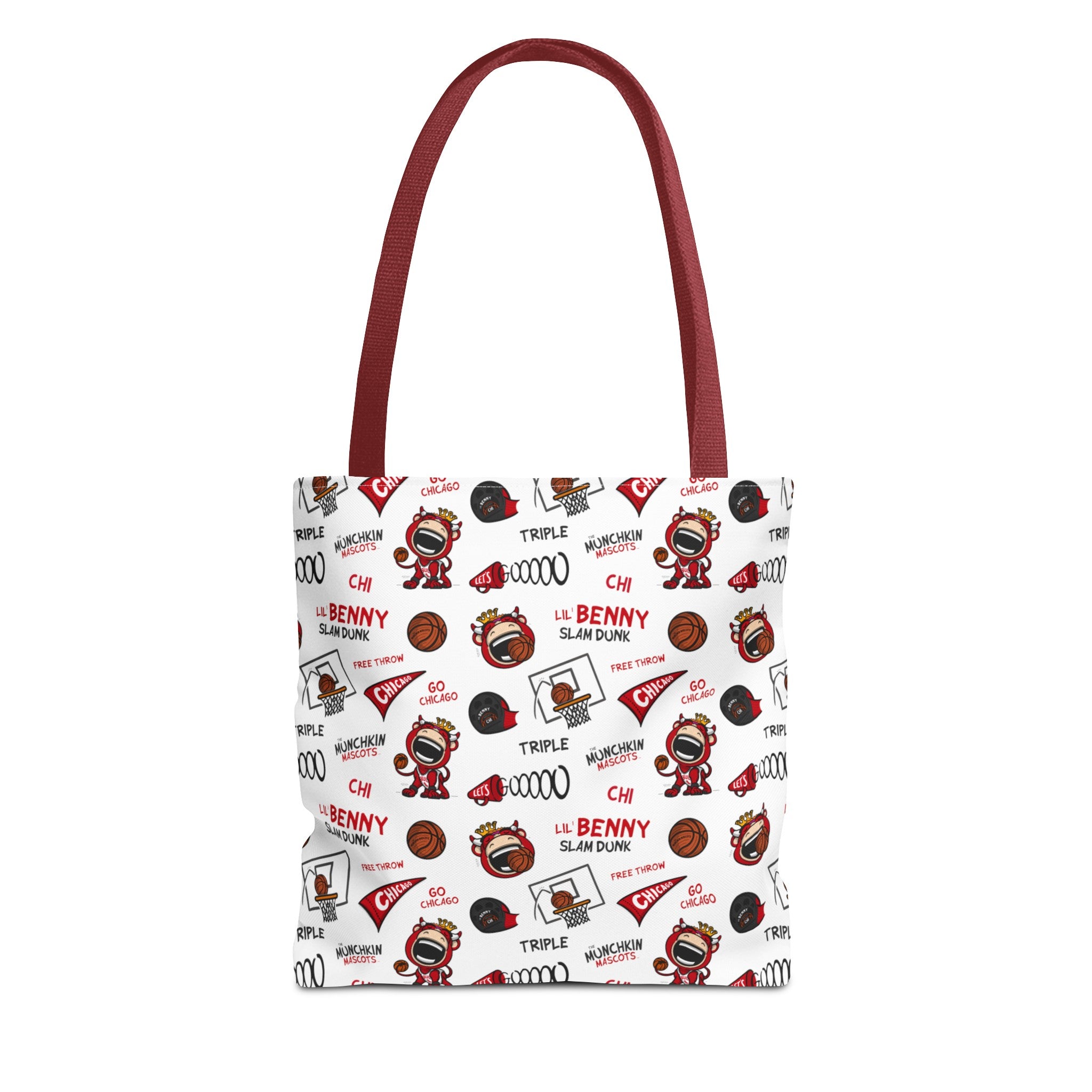 Tote Bag (AOP) - Pattern - Lil' Benny CHI Basketball