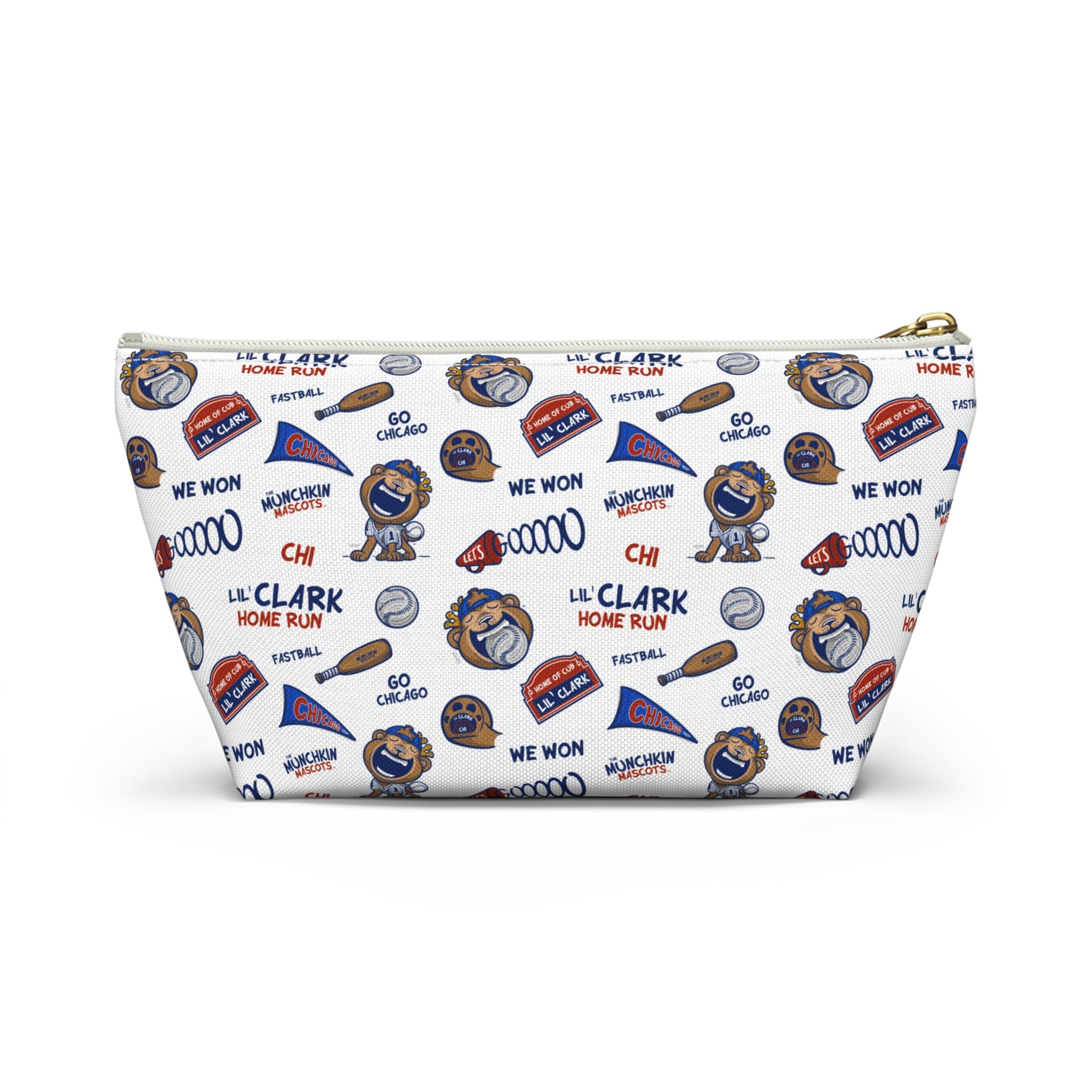 Chicago Baseball Accessory Pouch Lil' Clark Themed | Hand-Drawn Art | Gifts for Kids