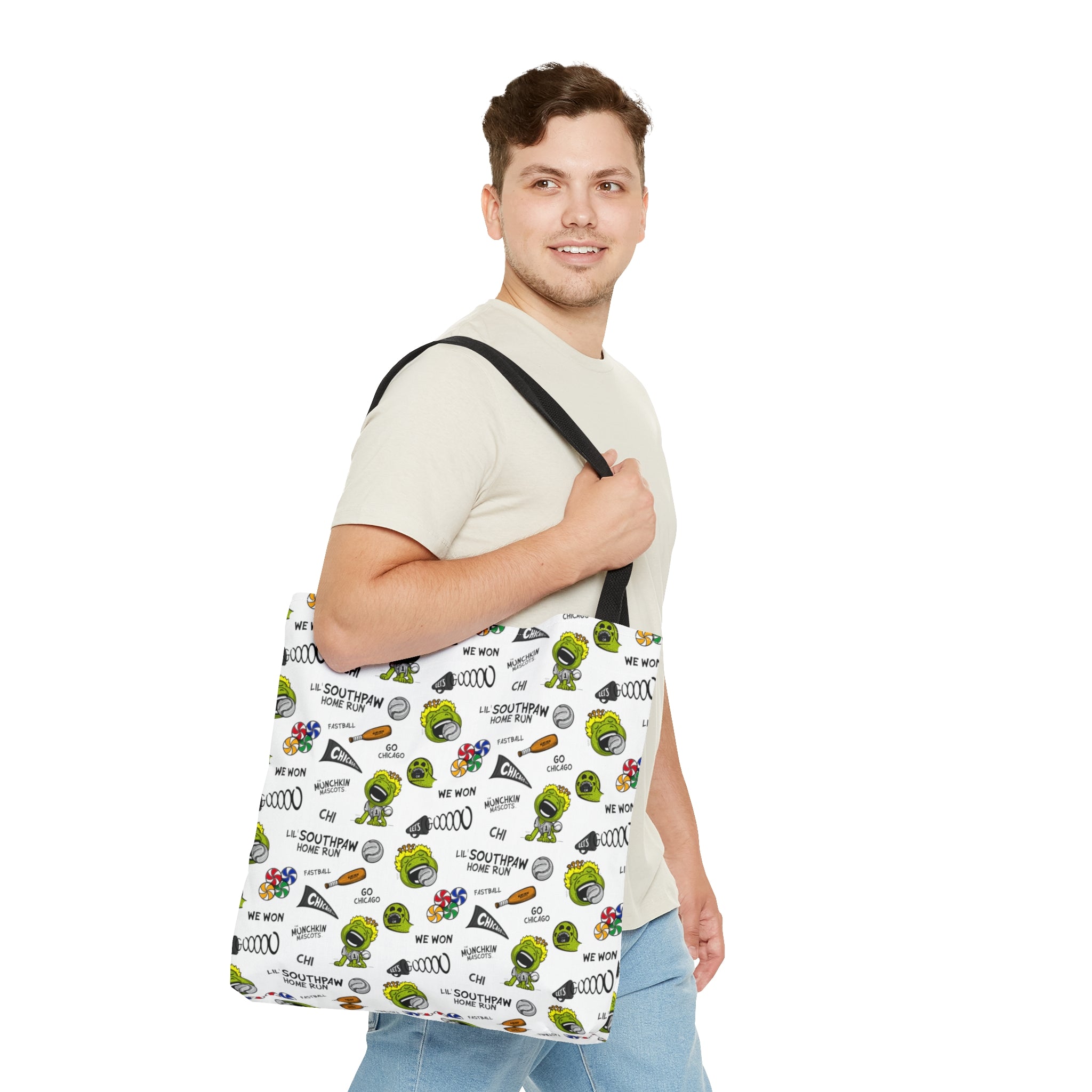 Tote Bag (AOP) - Pattern - Lil' Southpaw CHI Baseball