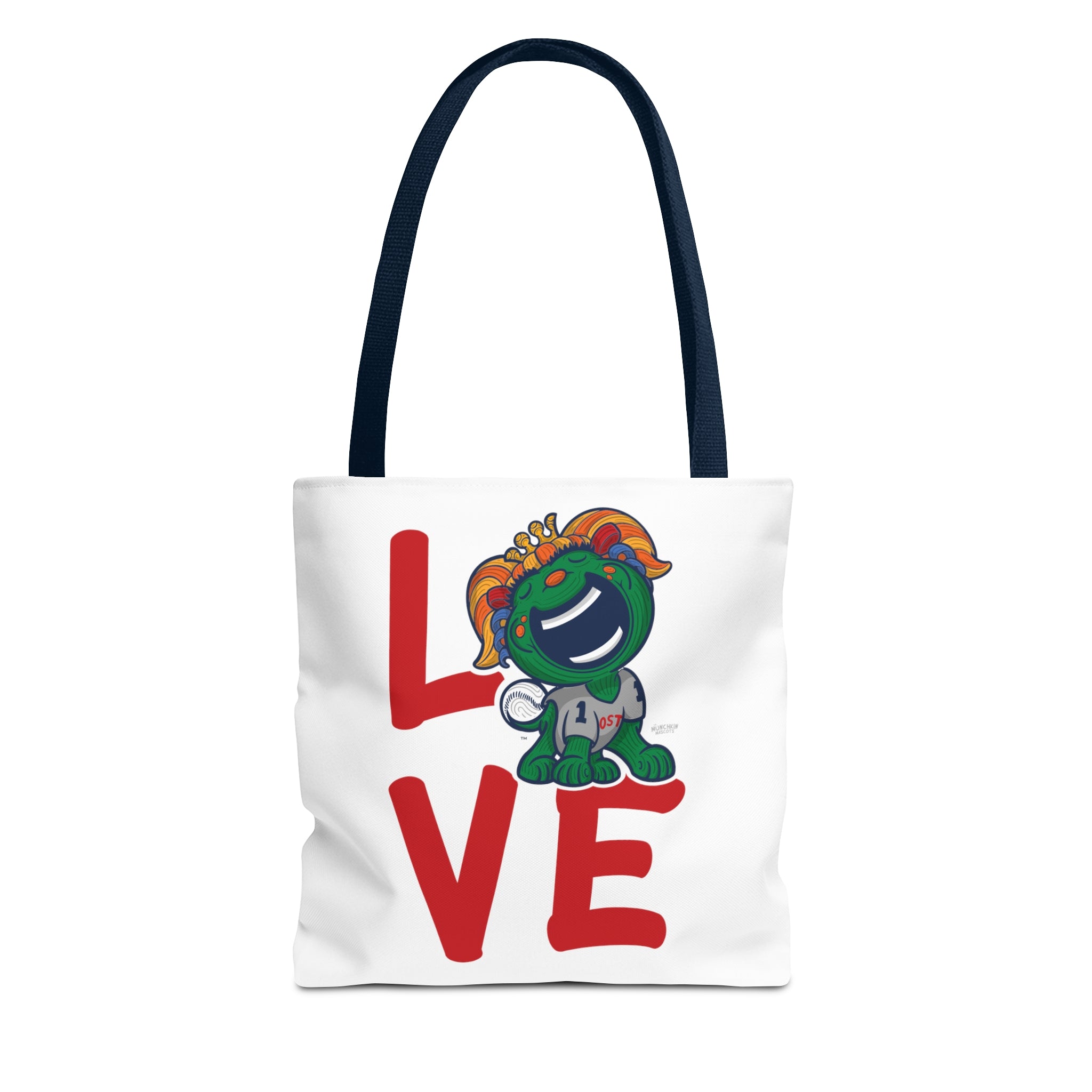 Tote Bag (AOP) - LOVE + Lets Go - Lil' Miss Tessie BOS Baseball