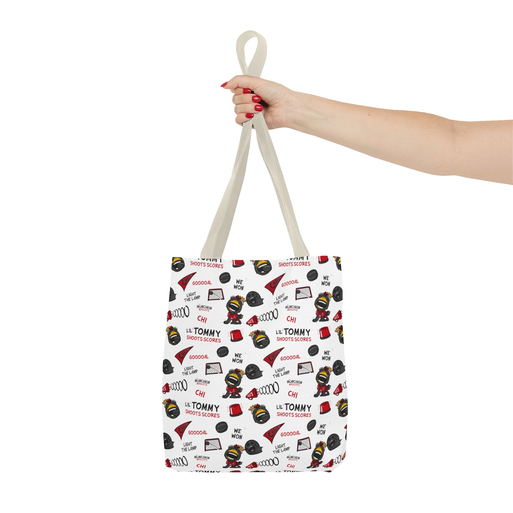 Tote Bag (AOP) - Pattern - Lil' Tommy CHI Hockey