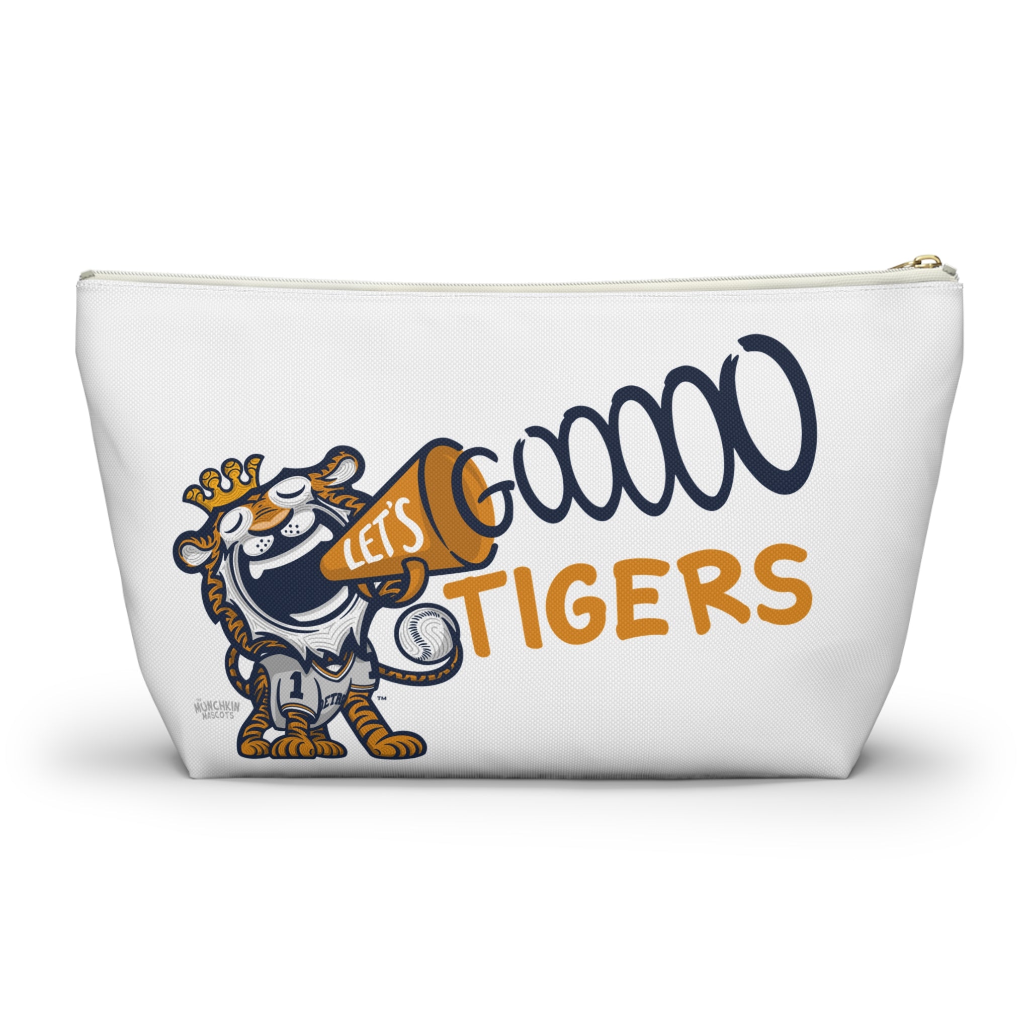Detroit Baseball Accessory Pouch Lil' Paws Themed | Hand-Drawn Art | Gifts for Kids