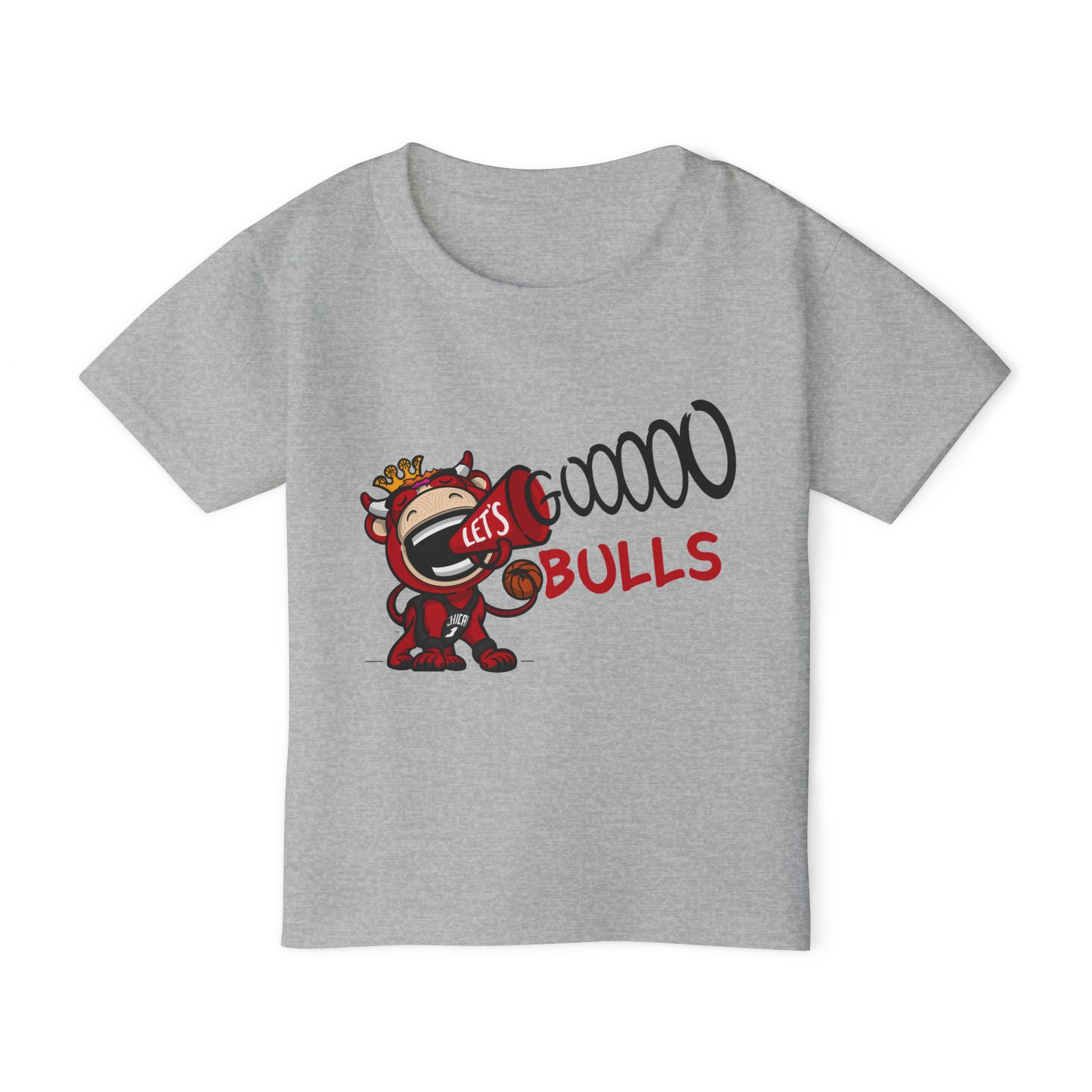 Chicago Basketball Toddler Tshirt Lil' Benny 'Let's Go' | Hand-Drawn Art | Gifts for Kids