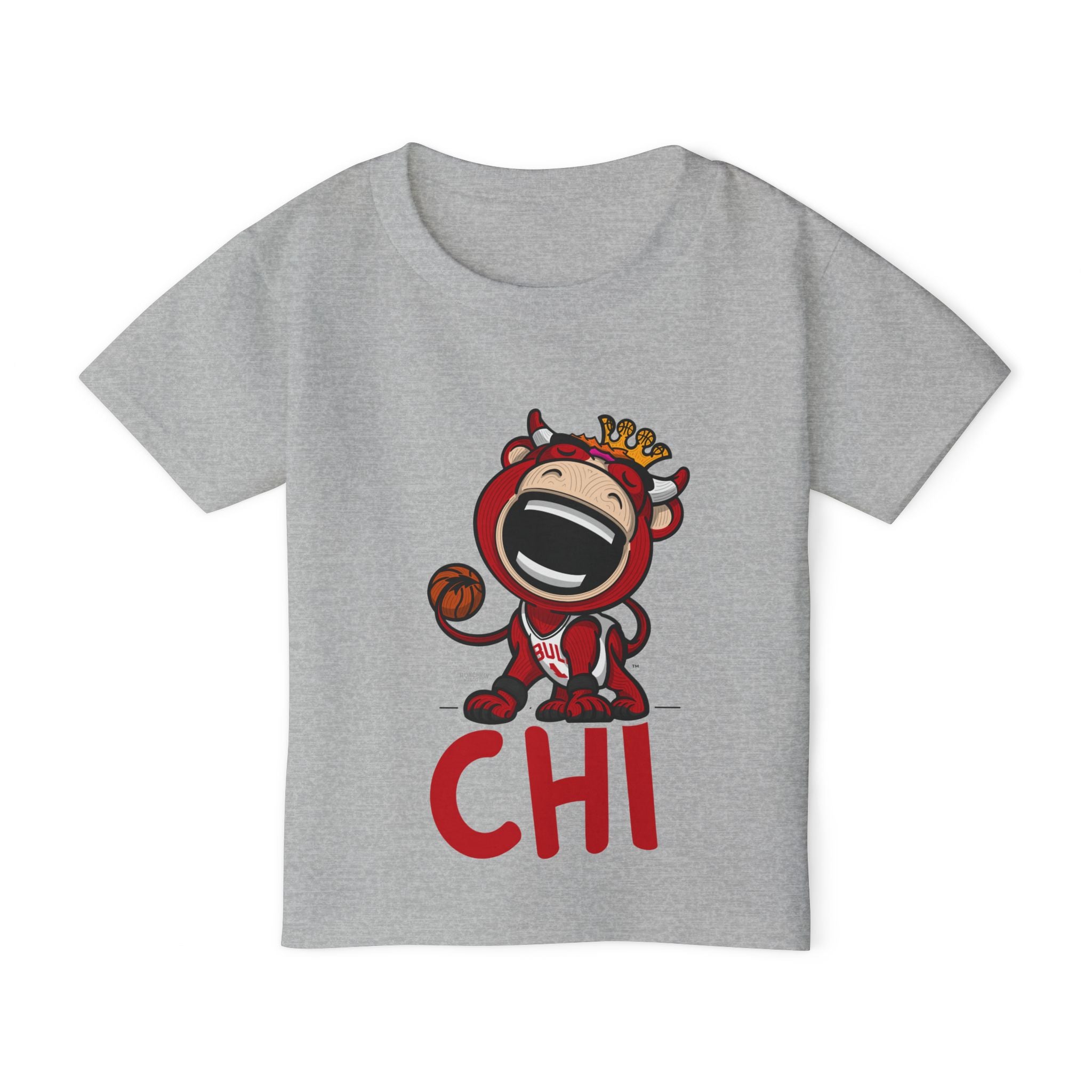 Chicago Basketball Toddler Tshirt Lil' Benny 'CHI' | Hand-Drawn Art | Gifts for Kids