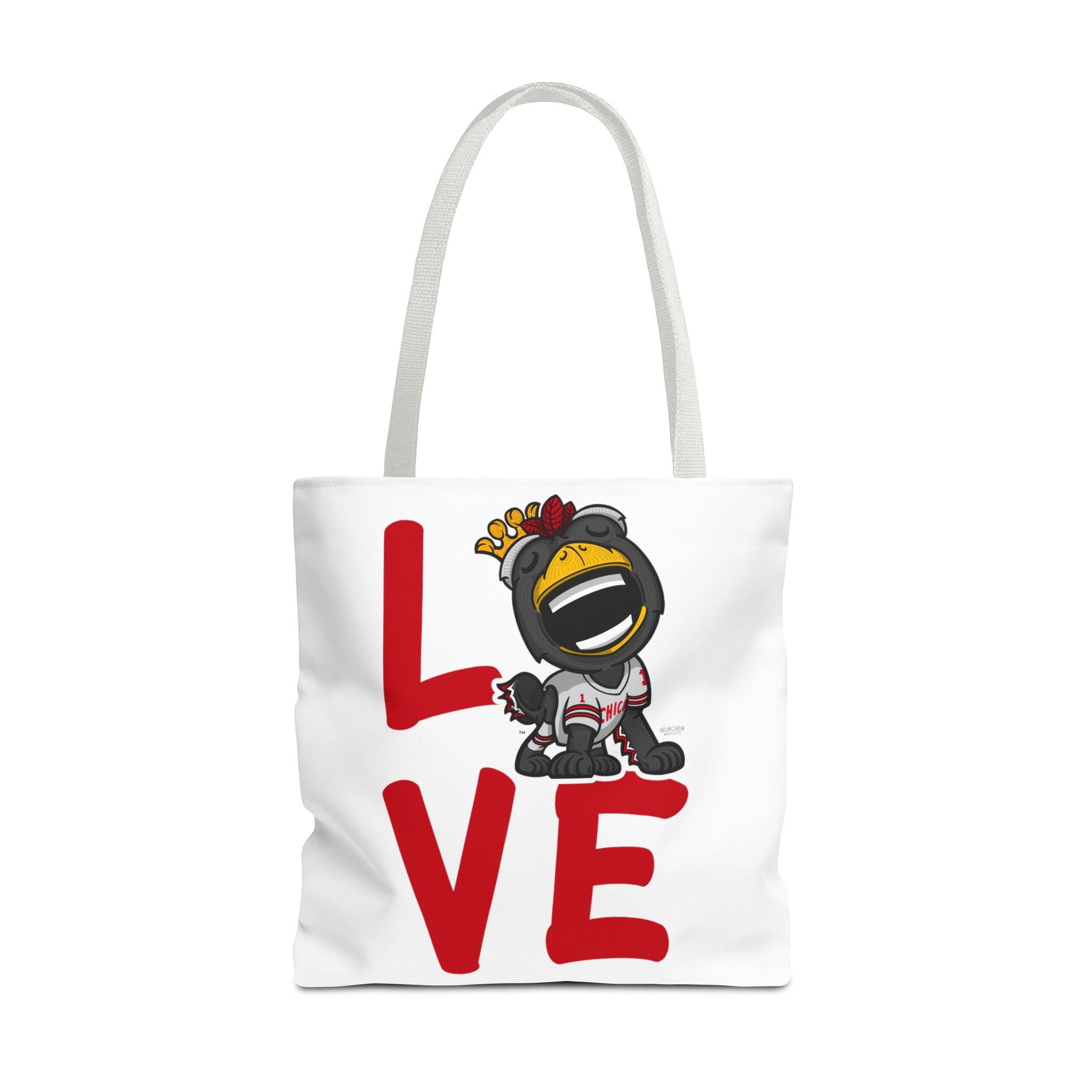 Tote Bag (AOP) - LOVE + Lets Go - Lil' Tommy CHI Hockey