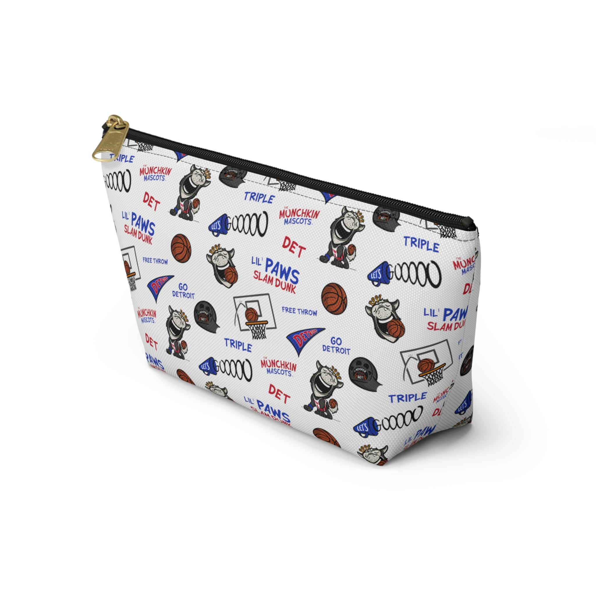 Accessory Pouch w T-bottom - Pattern- Lil' Lucky BOS Basketball