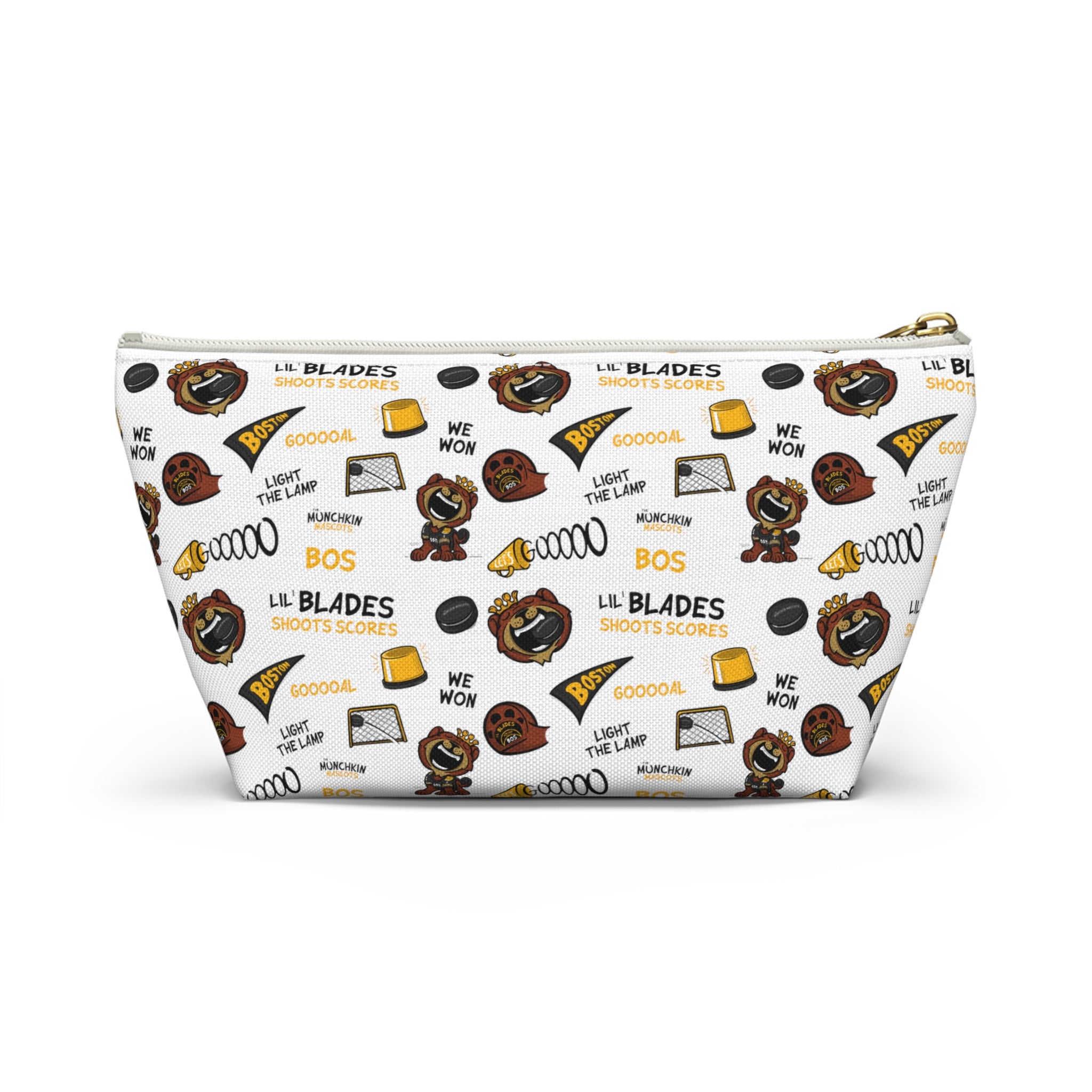 Accessory Pouch w T-bottom - Pattern - Lil' Blades BOS Hockey