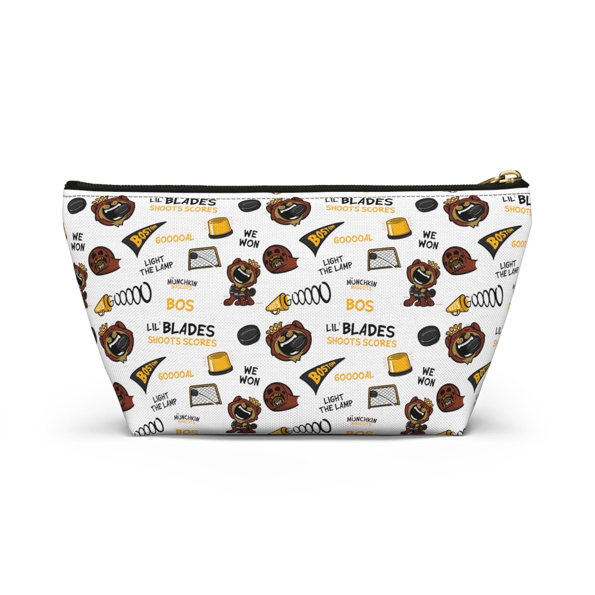 Accessory Pouch w T-bottom - Pattern - Lil' Blades BOS Hockey