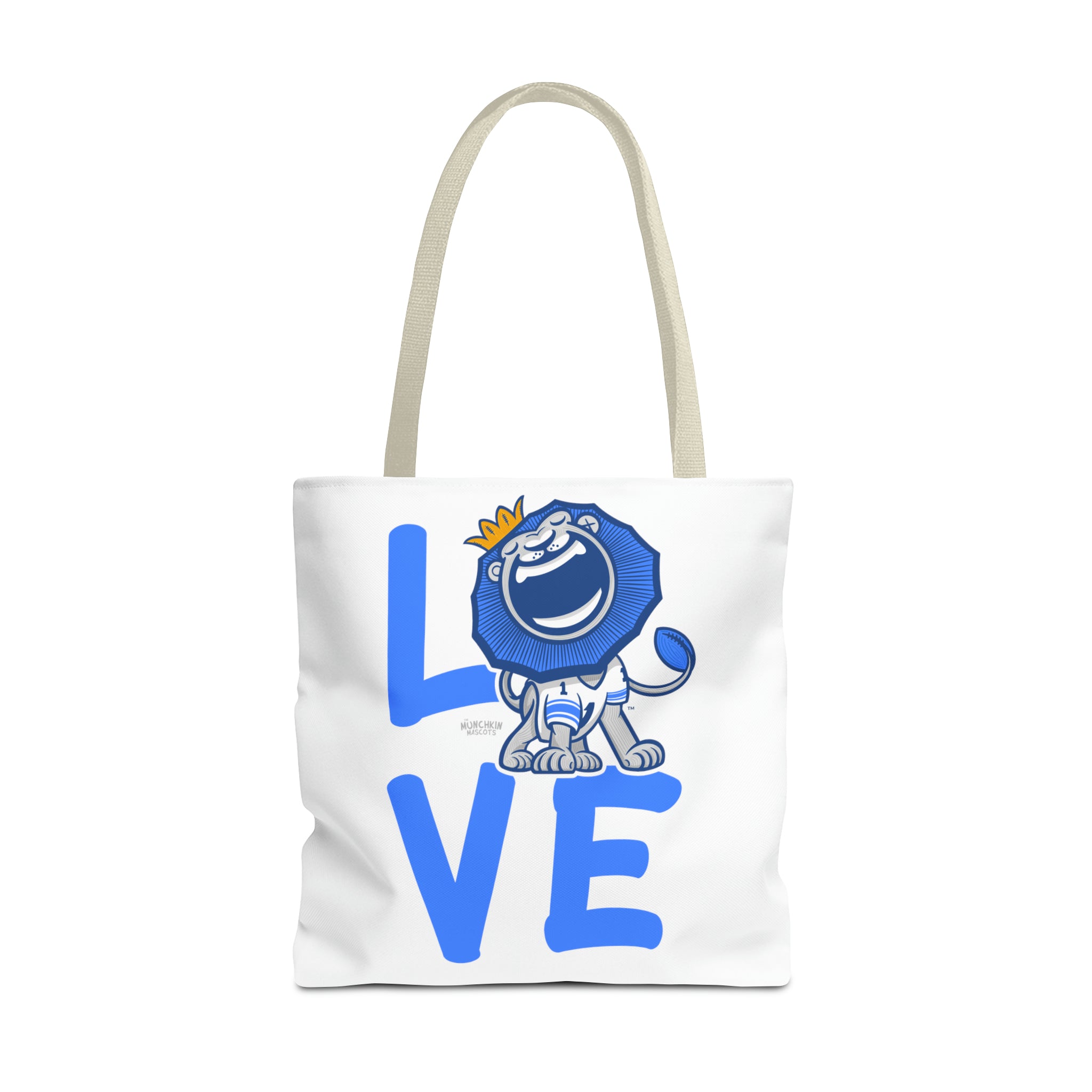 Tote Bag (AOP) - LOVE + Lets Go - Lil' Roary DET Football