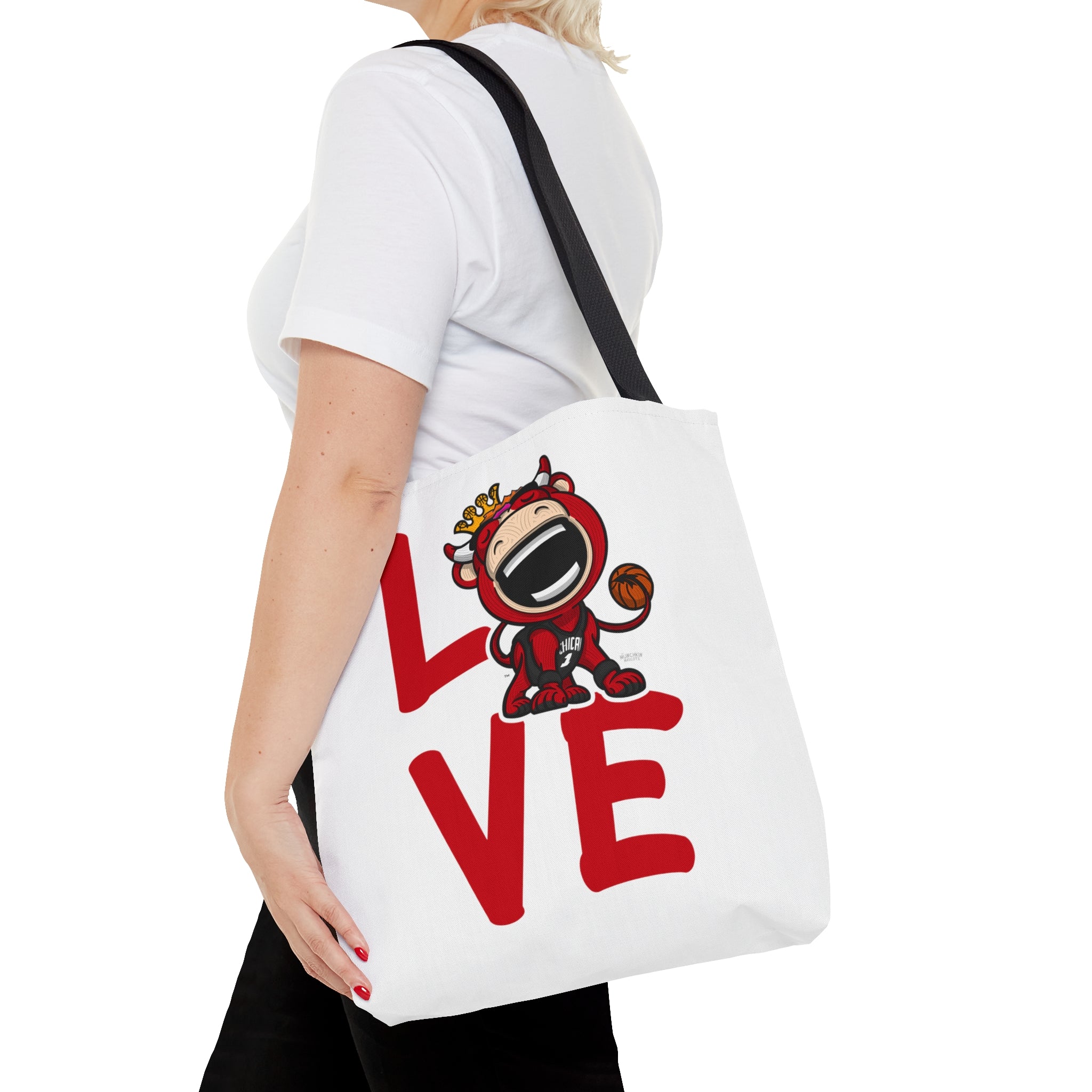 Tote Bag (AOP) - LOVE + Lets Go - Lil' Benny CHI Basketball