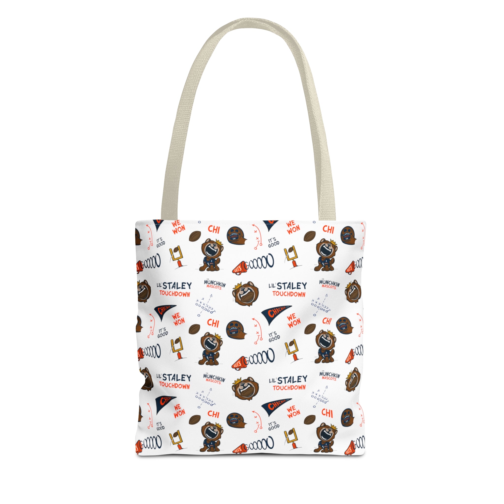 Tote Bag (AOP) - Pattern - Lil' Staley CHI Football