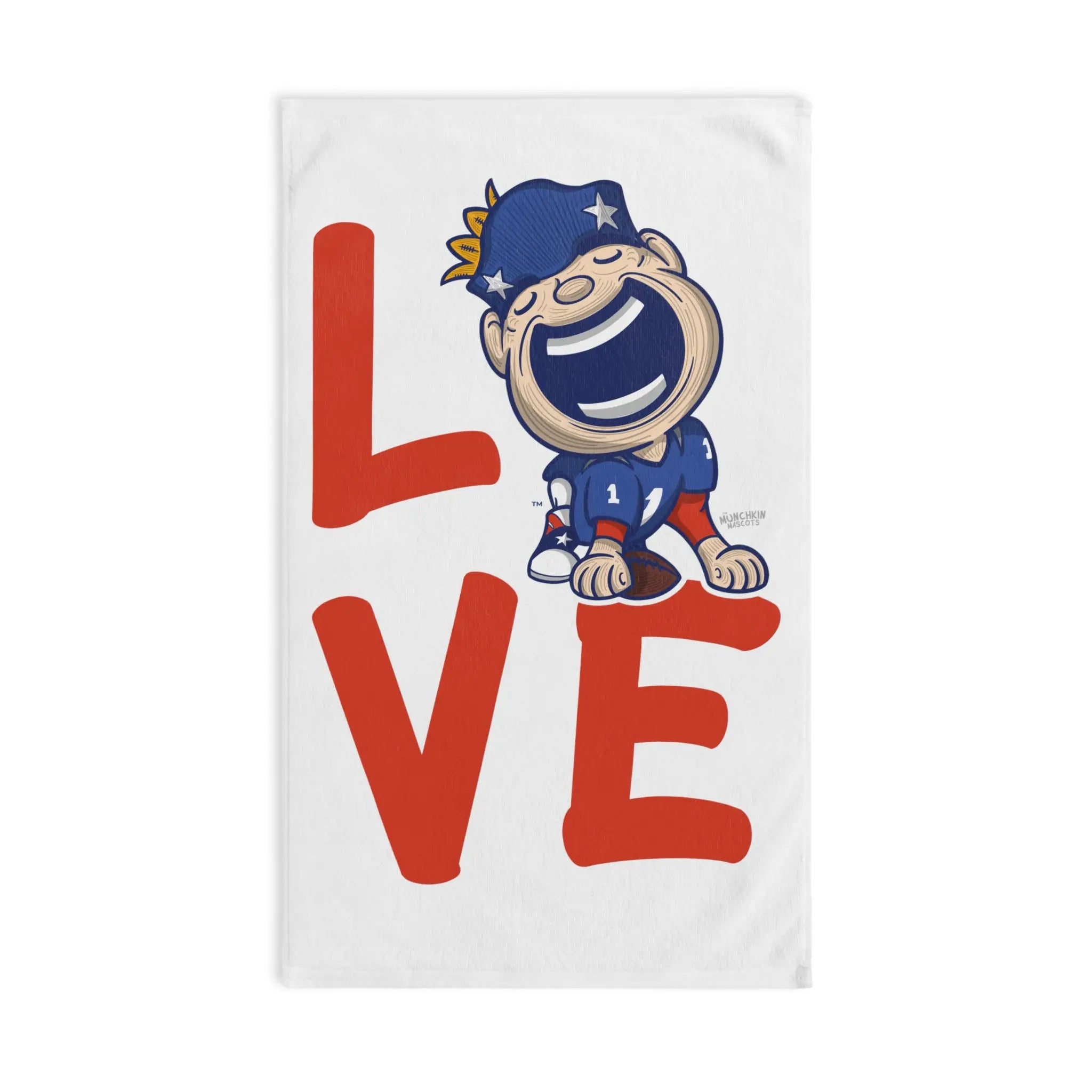 Hand Towel - LOVE - Lil' Pat NE Football Printify