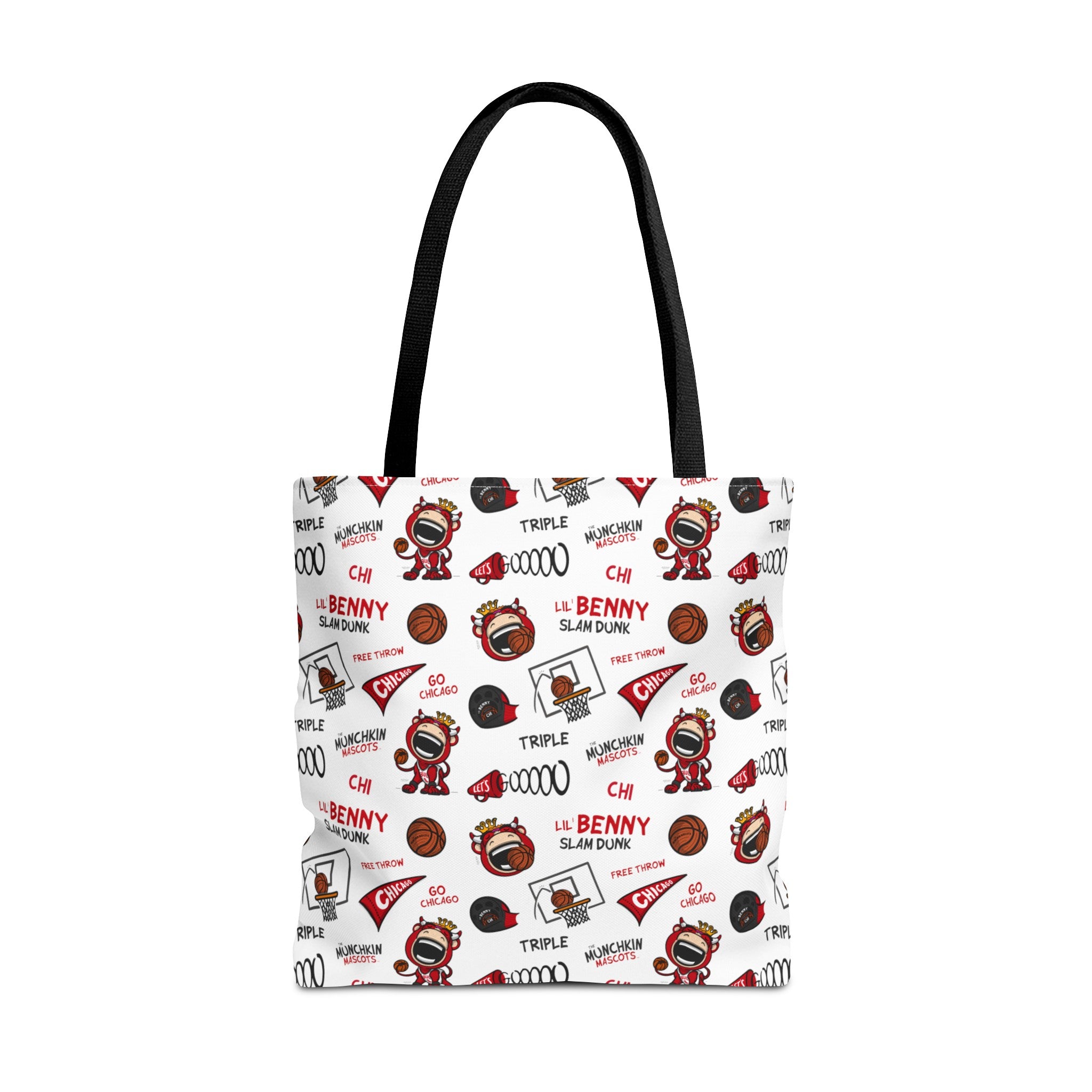 Tote Bag (AOP) - Pattern - Lil' Benny CHI Basketball