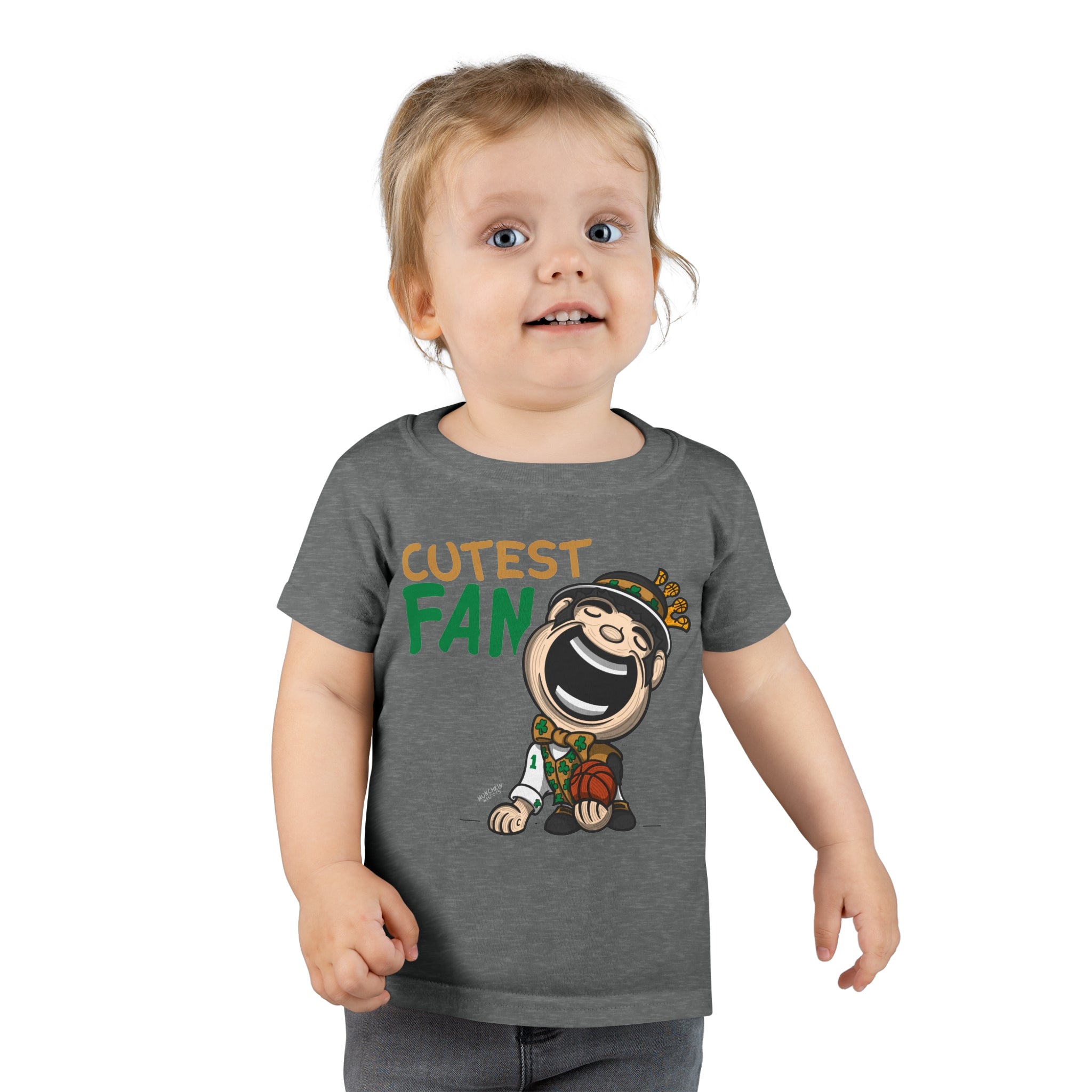 Toddler T-Shirt - Cutest Fan- Lil' Lucky BOS Basketball