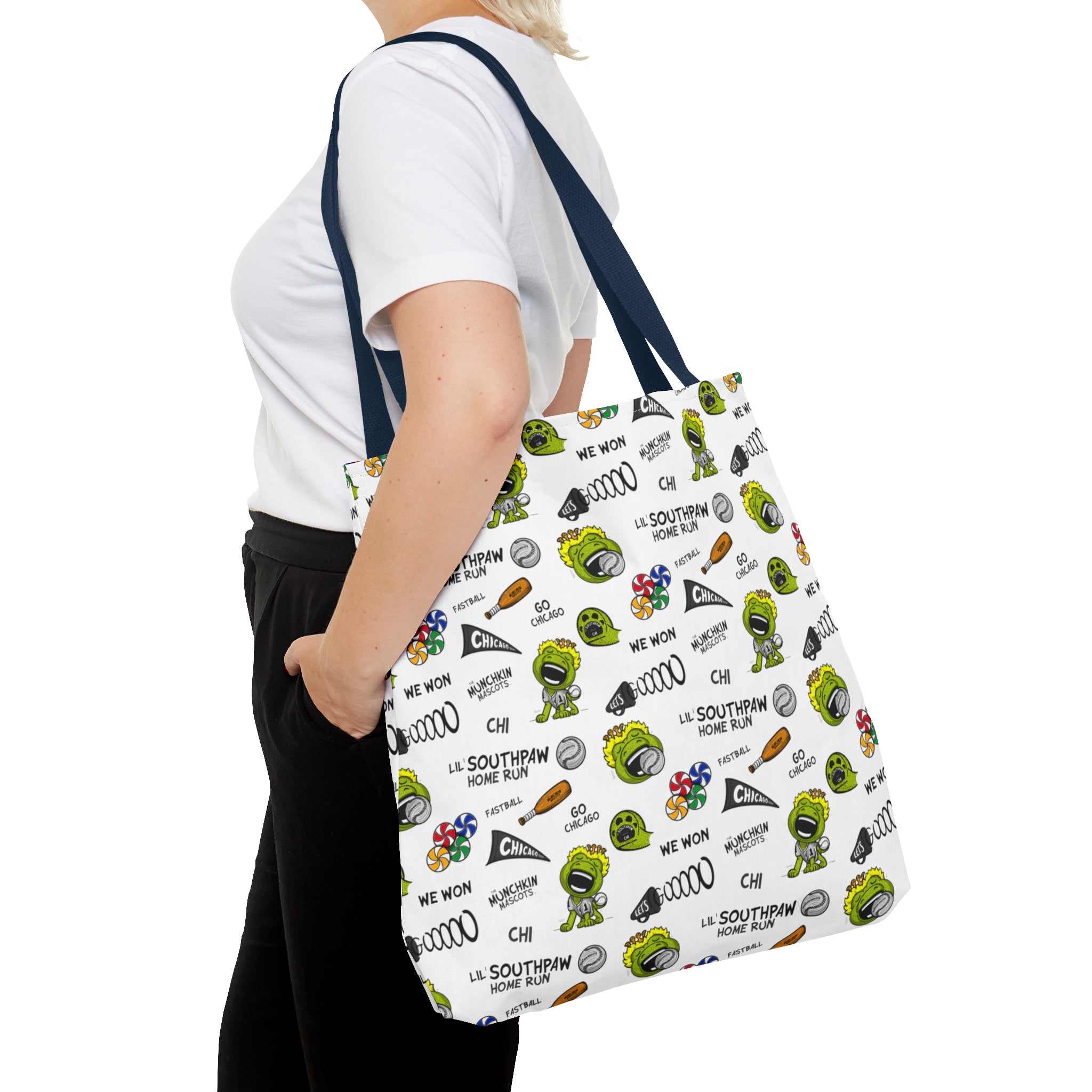 Tote Bag (AOP) - Pattern - Lil' Southpaw CHI Baseball