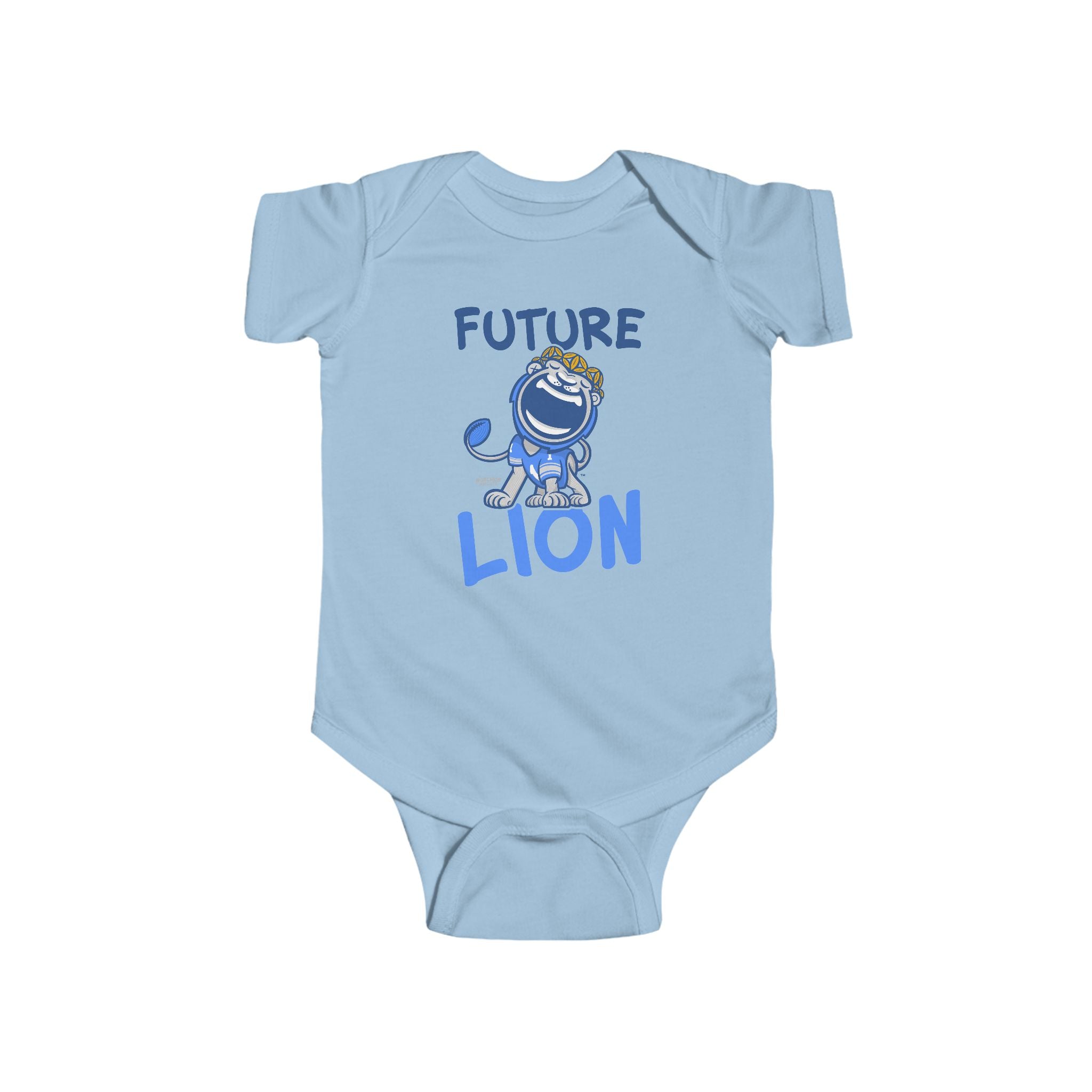 Detroit Football Newborn & Infant Lil' Miss Roary 'Future' Jersey Bodysuit | Hand-Drawn Art | Gifts for Newborns