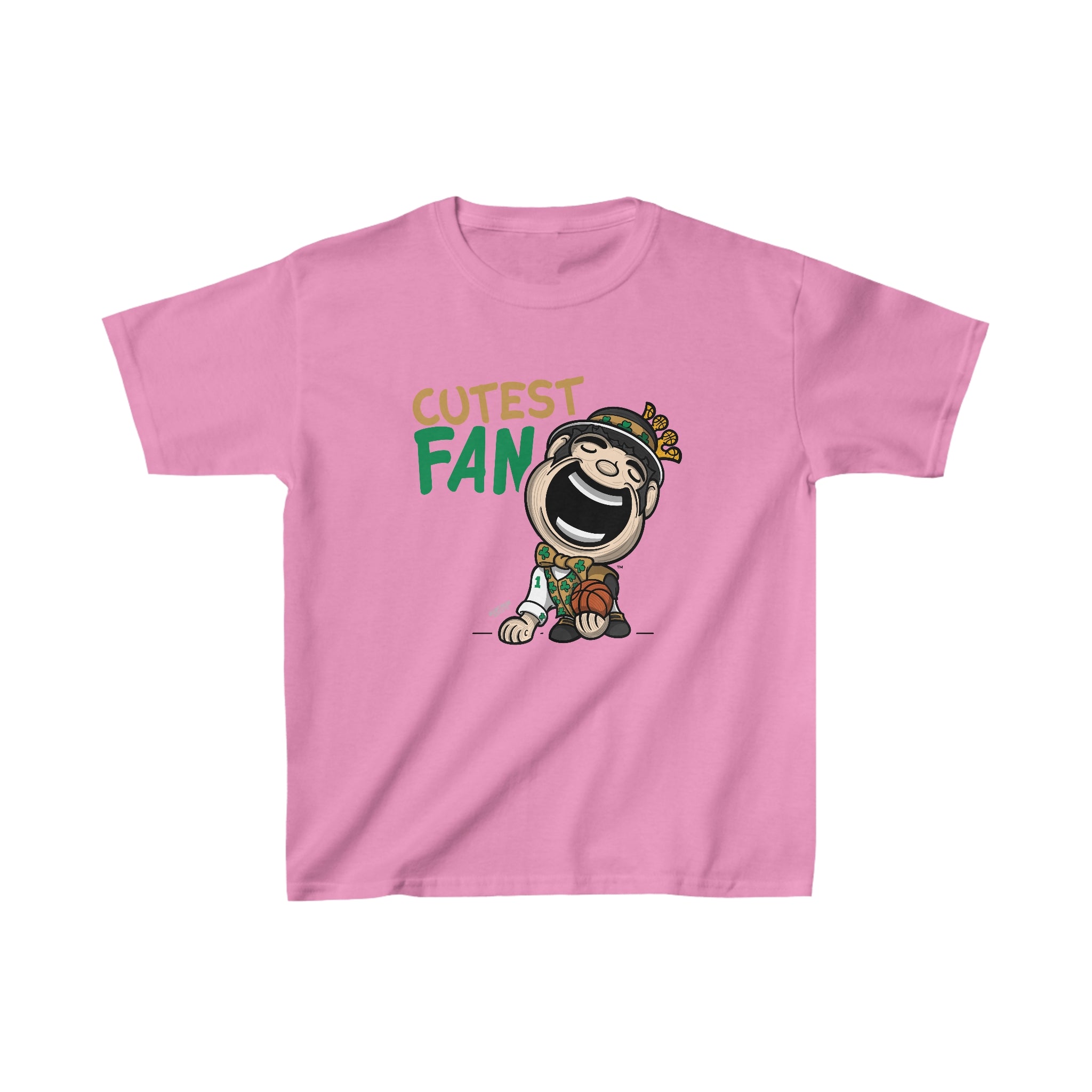 Kids Heavy Cotton™ Tee - Cutest Fan - Lil' Lucky BOS Basketball