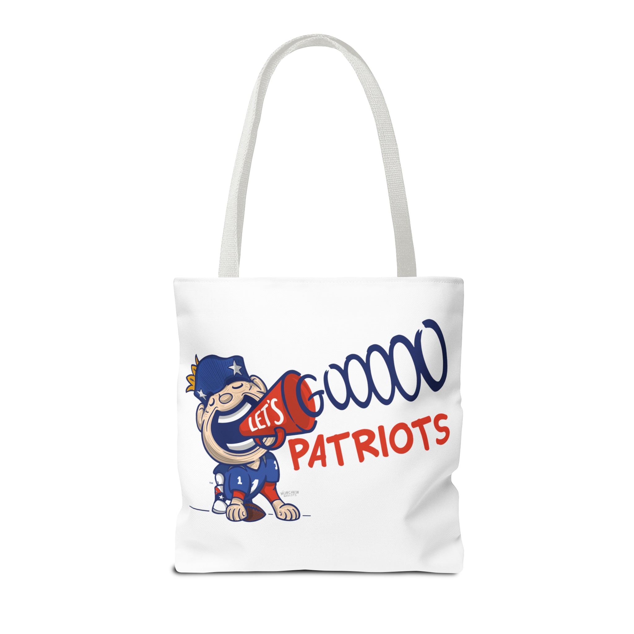 Tote Bag (AOP) - LOVE + Lets Go - Lil' Pat NE Football