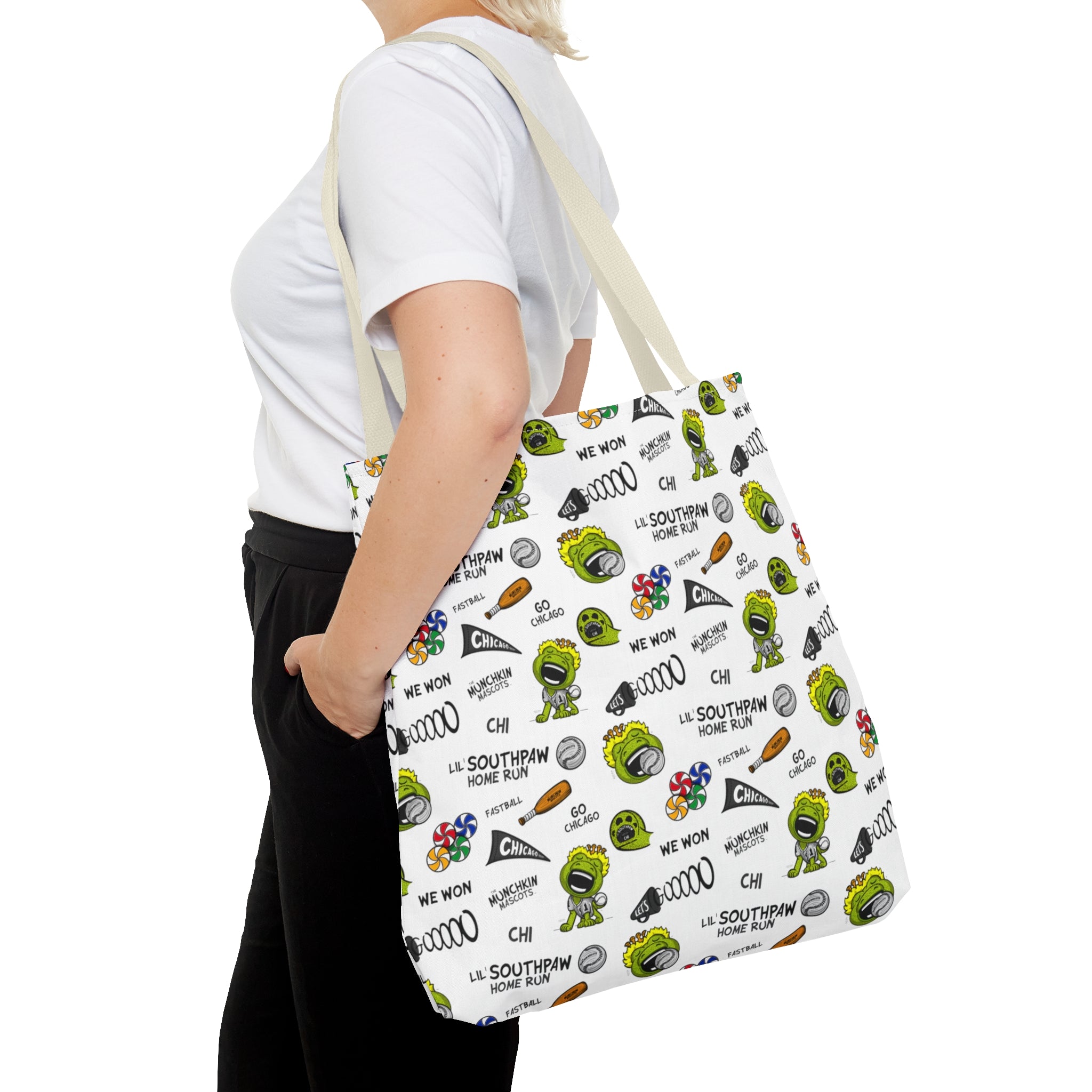 Tote Bag (AOP) - Pattern - Lil' Southpaw CHI Baseball