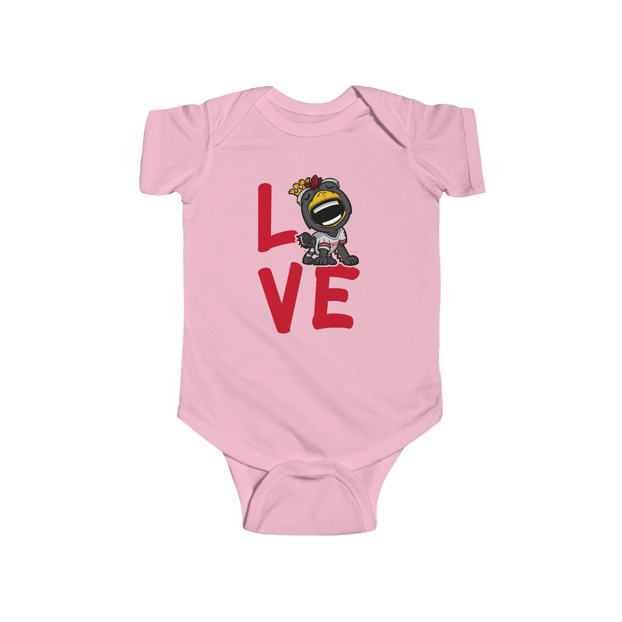 Infant Fine Jersey Bodysuit - LOVE - Lil' Tommy CHI Hockey