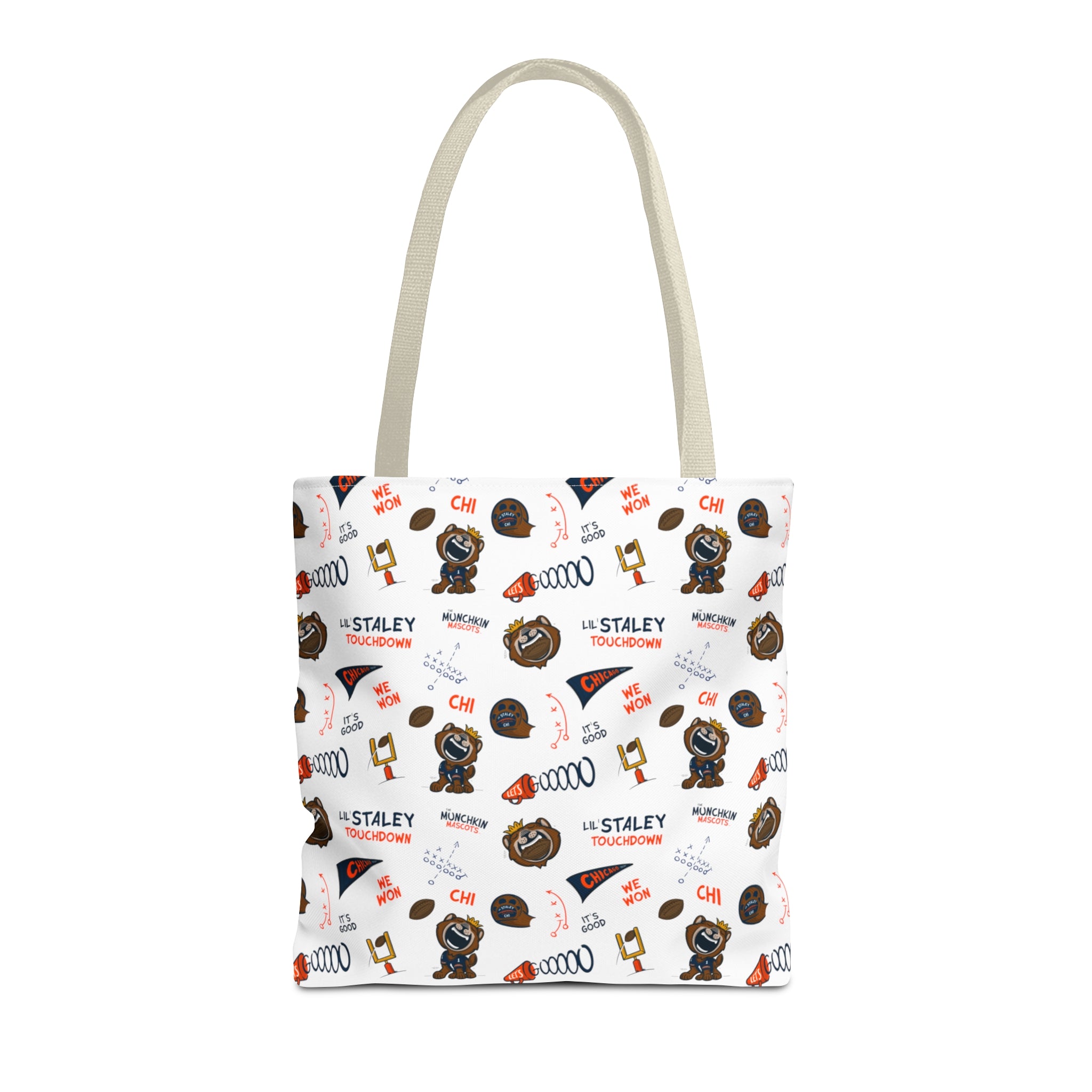 Tote Bag (AOP) - Pattern - Lil' Staley CHI Football